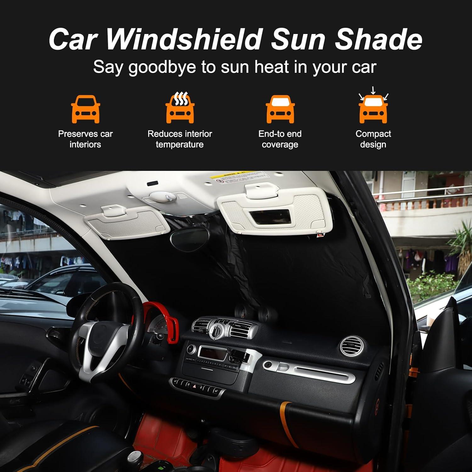 Protector Solar Parabrisas Frontal Tumukiw para Mercedes Benz Smart 451 2009-2015