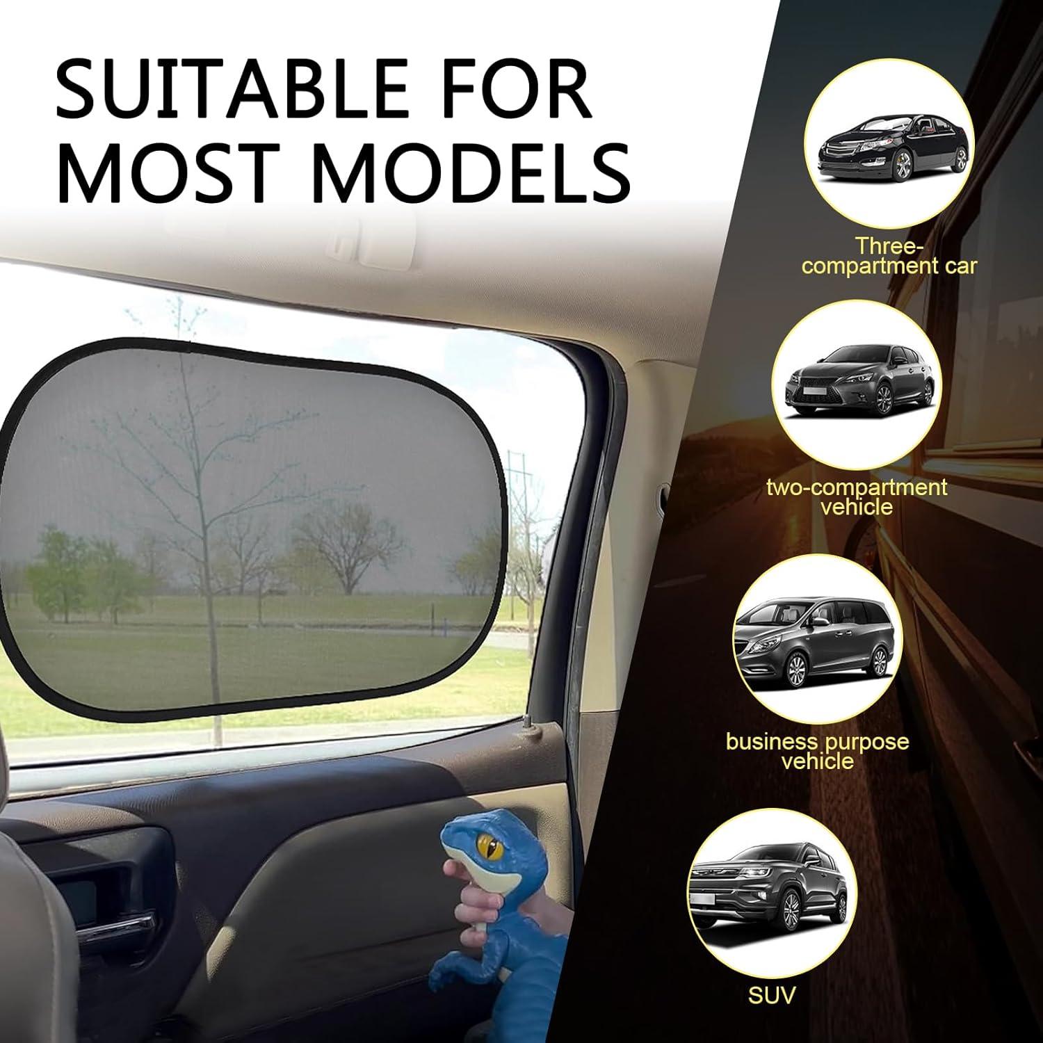 Sombrillas de Ventana para Automóvil Zeathery 4 Piezas 53x35cm