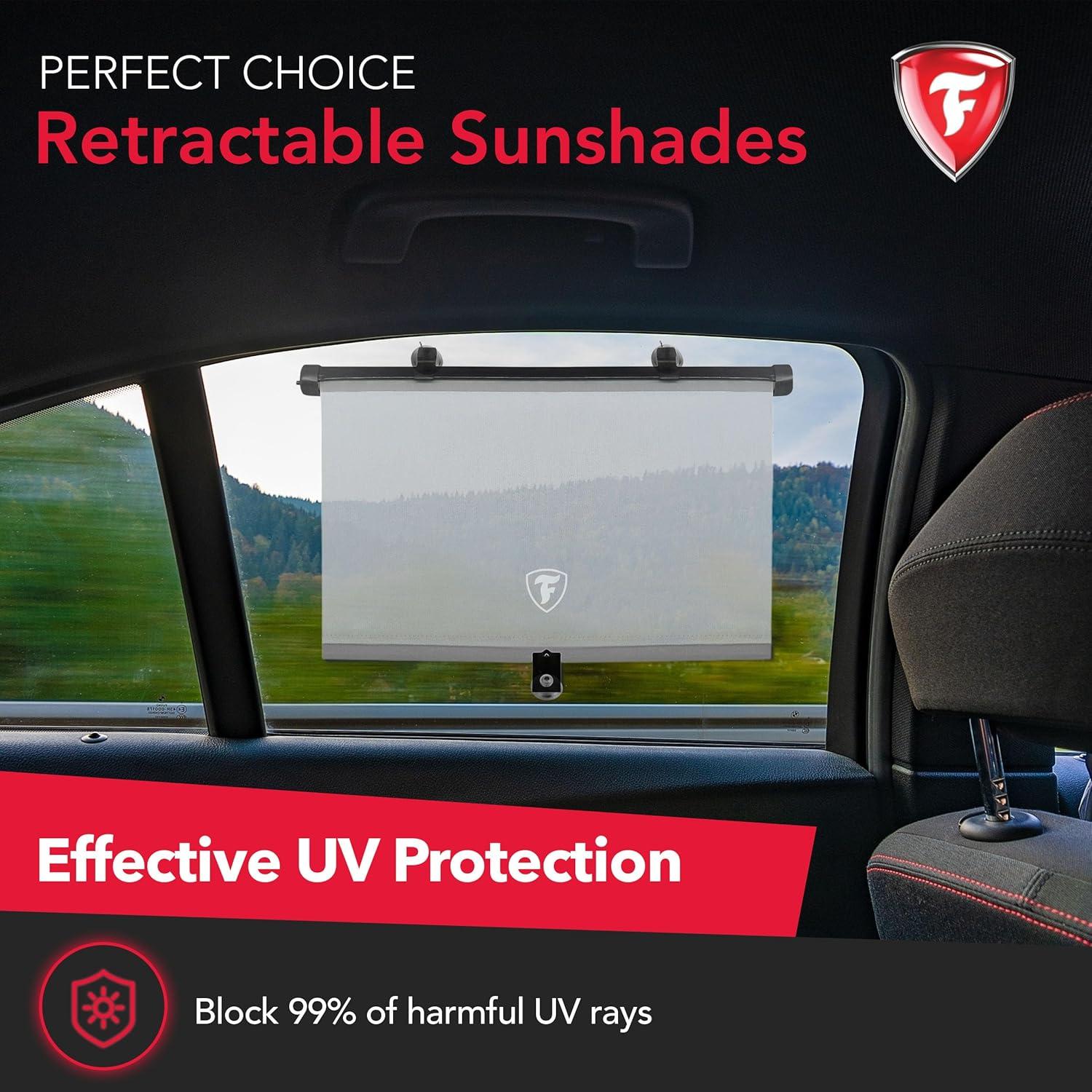 Sombrillas Retráctiles de Ventana Firestone - 2 Piezas, Gris