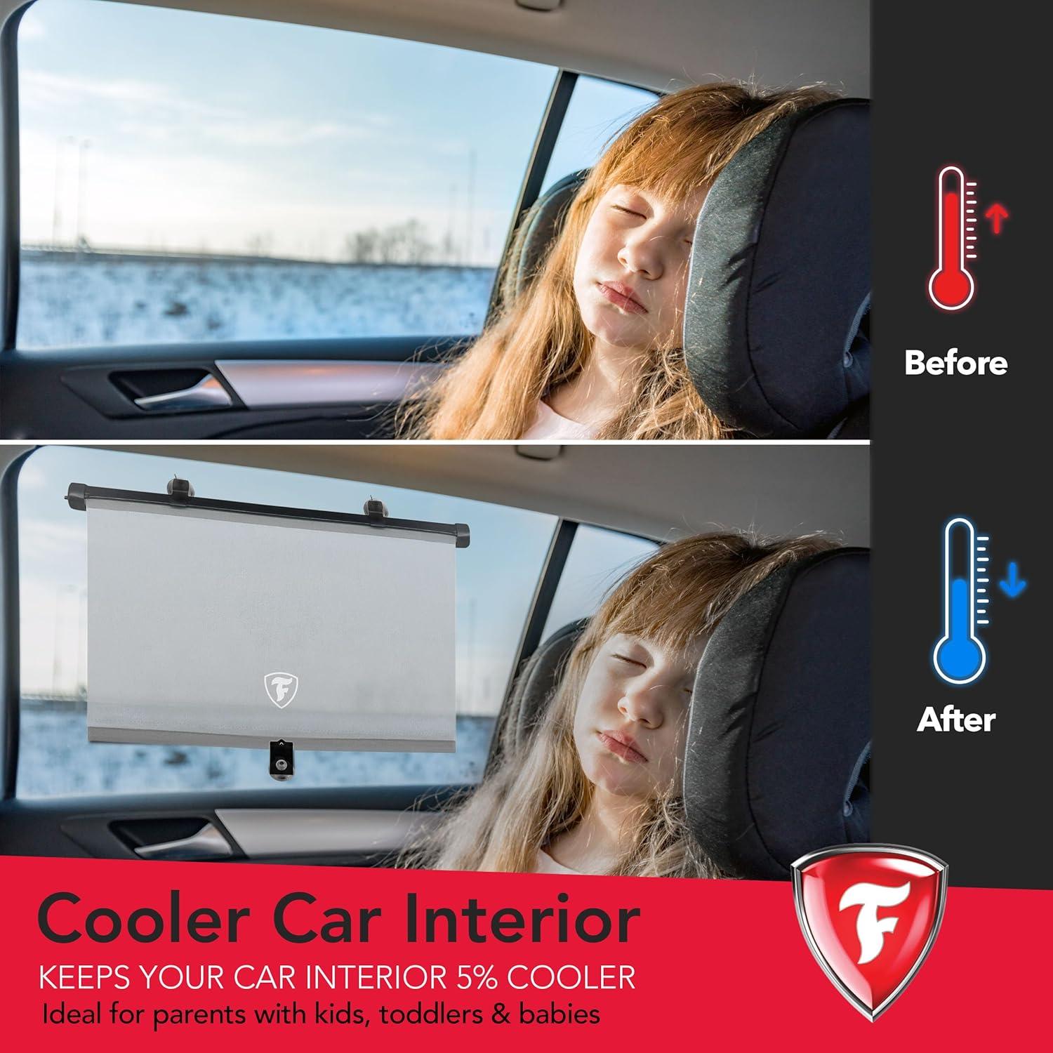 Sombrillas Retráctiles de Ventana Firestone - 2 Piezas, Gris