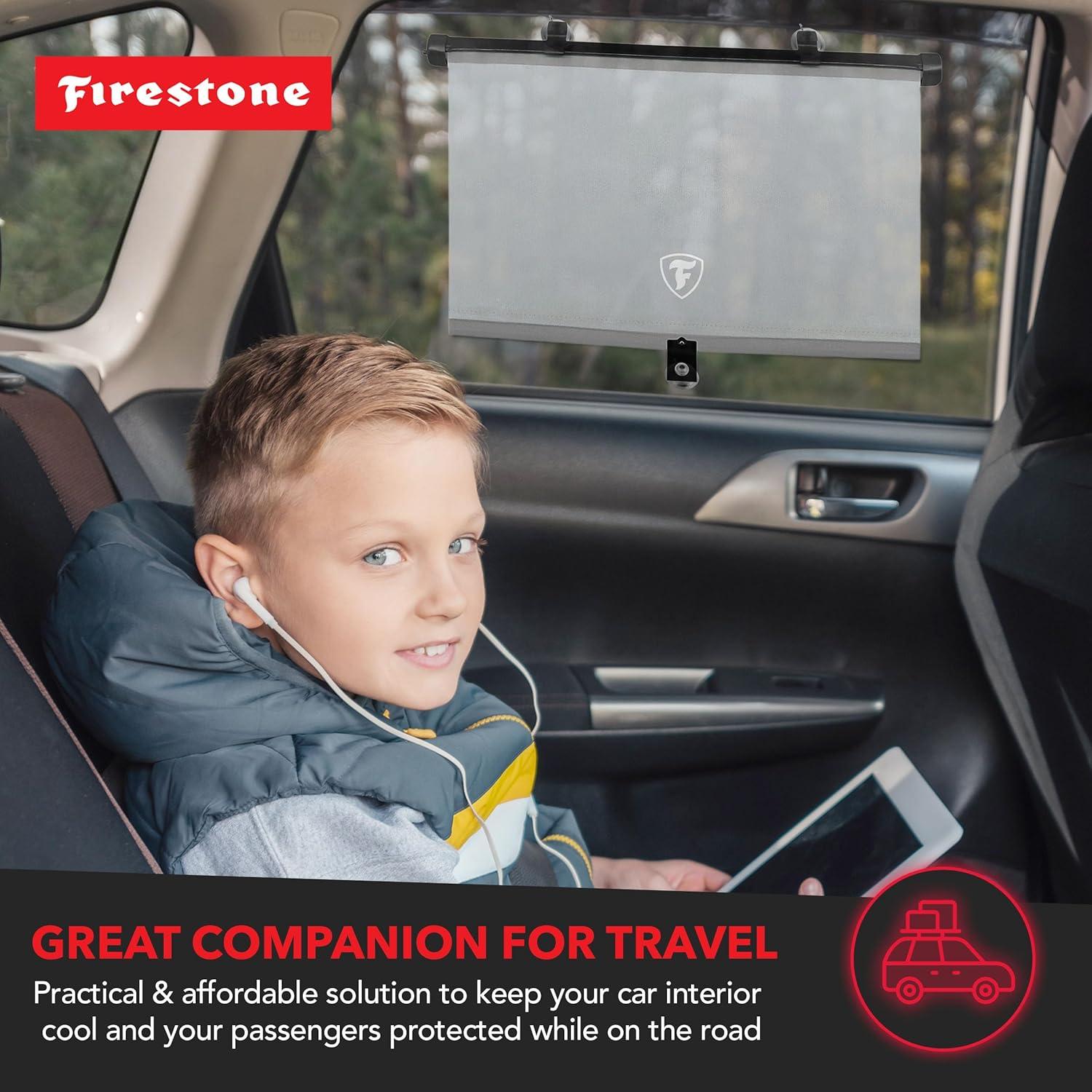 Sombrillas Retráctiles de Ventana Firestone - 2 Piezas, Gris