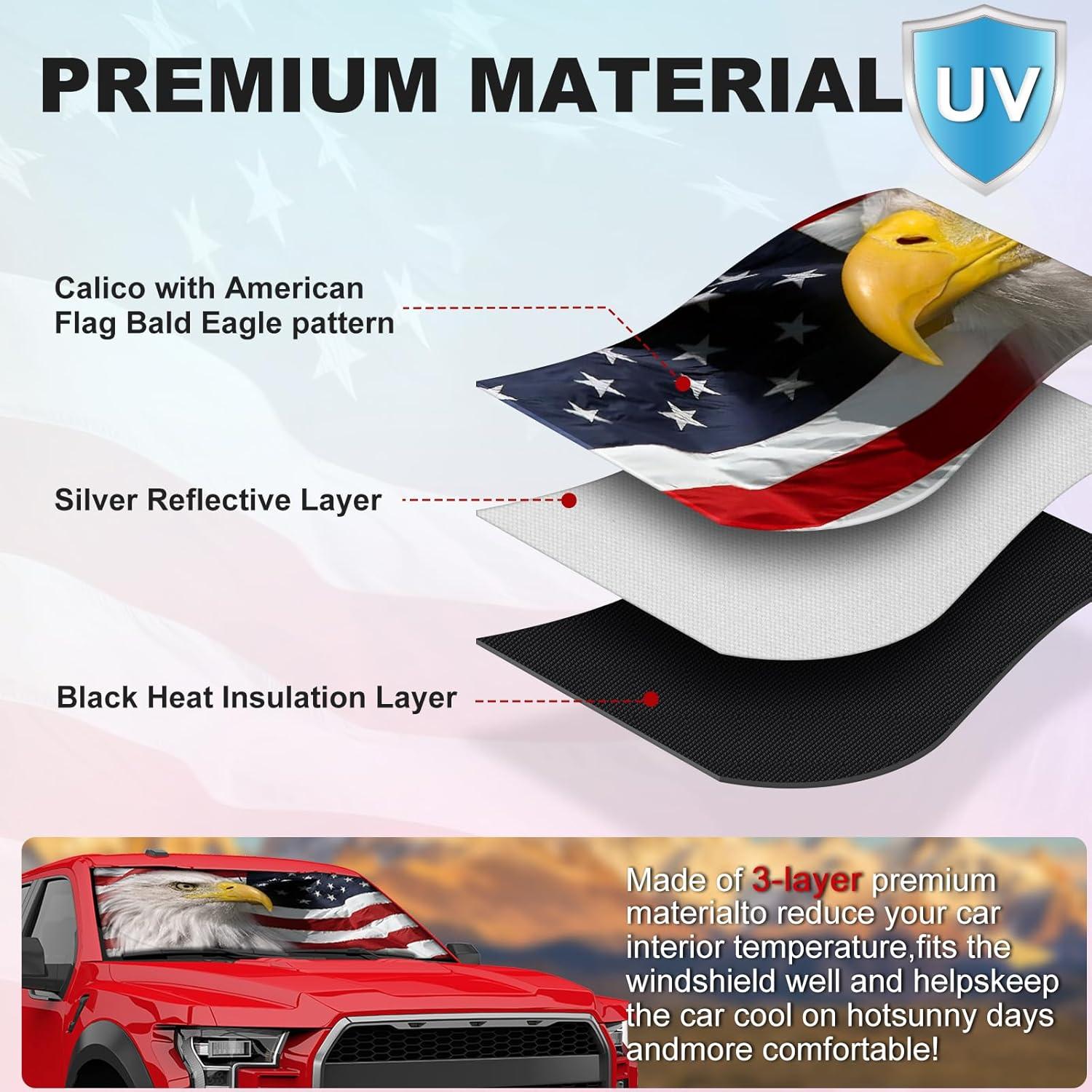 Sombra de Parabrisas TOPASHDE Universal 163.83x85.09cm Doble Capa