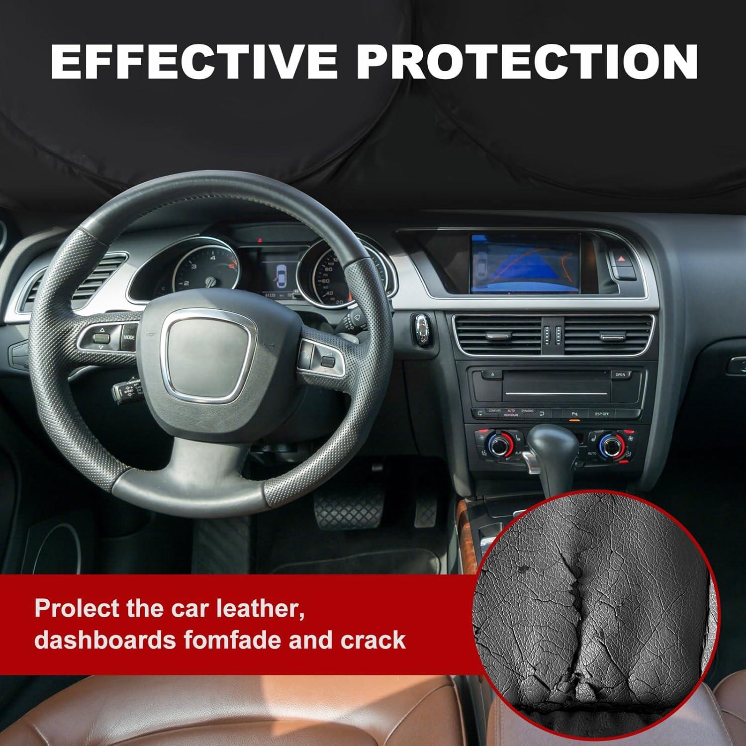 Sombra de Parabrisas TOPASHDE Universal 163.83x85.09cm Doble Capa