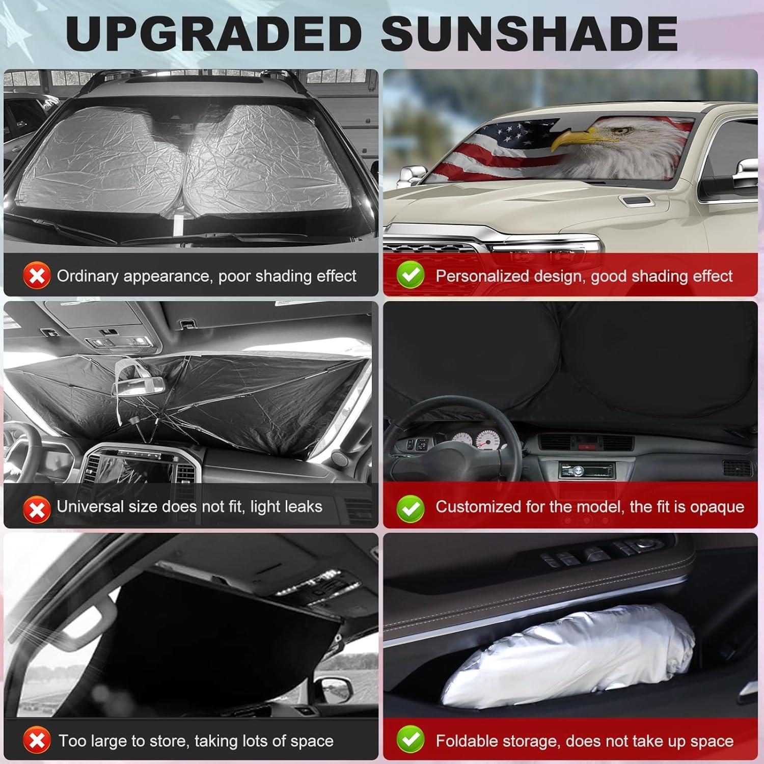 Sombra de Parabrisas TOPASHDE Universal 163.83x85.09cm Doble Capa