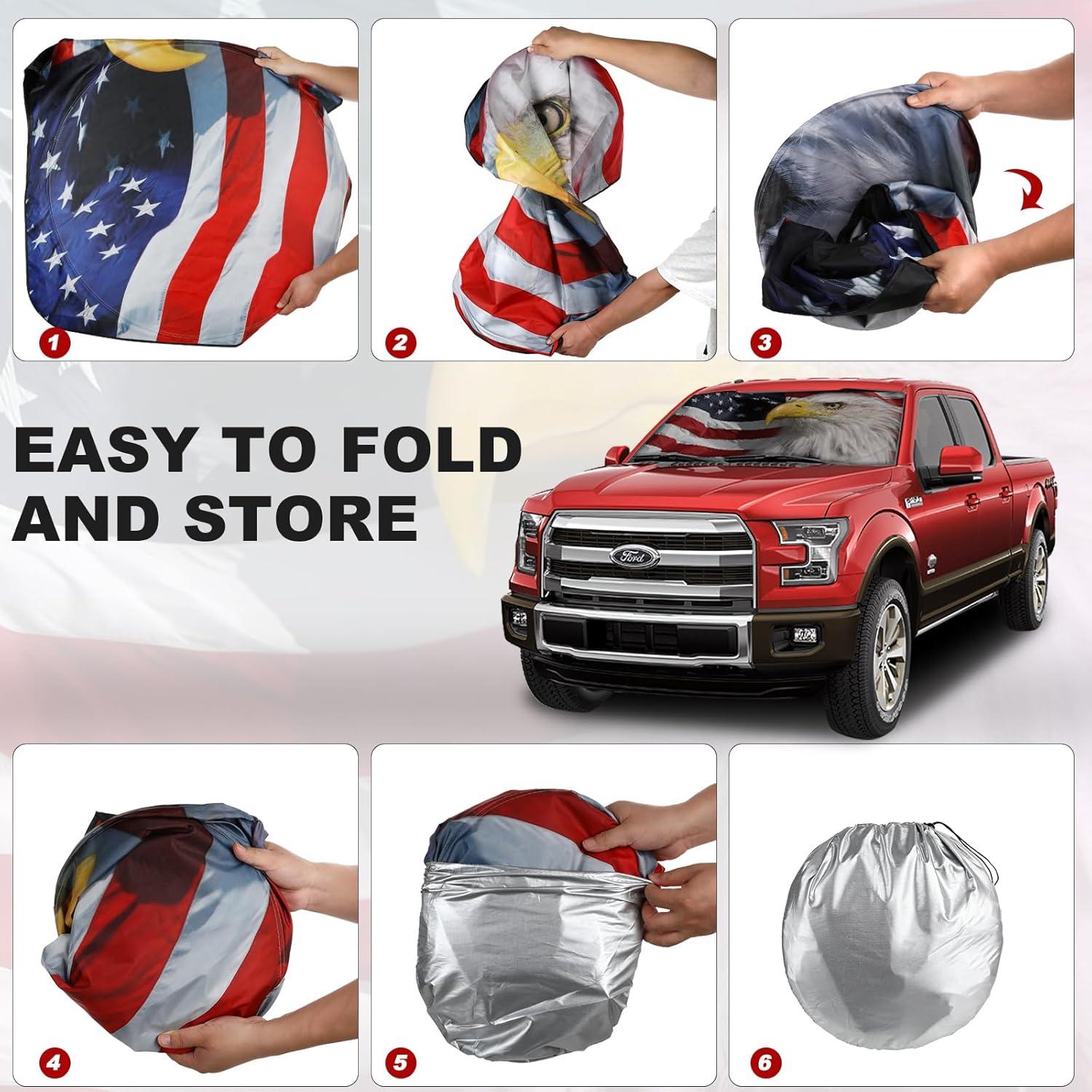 Sombra de Parabrisas TOPASHDE Universal 163.83x85.09cm Doble Capa