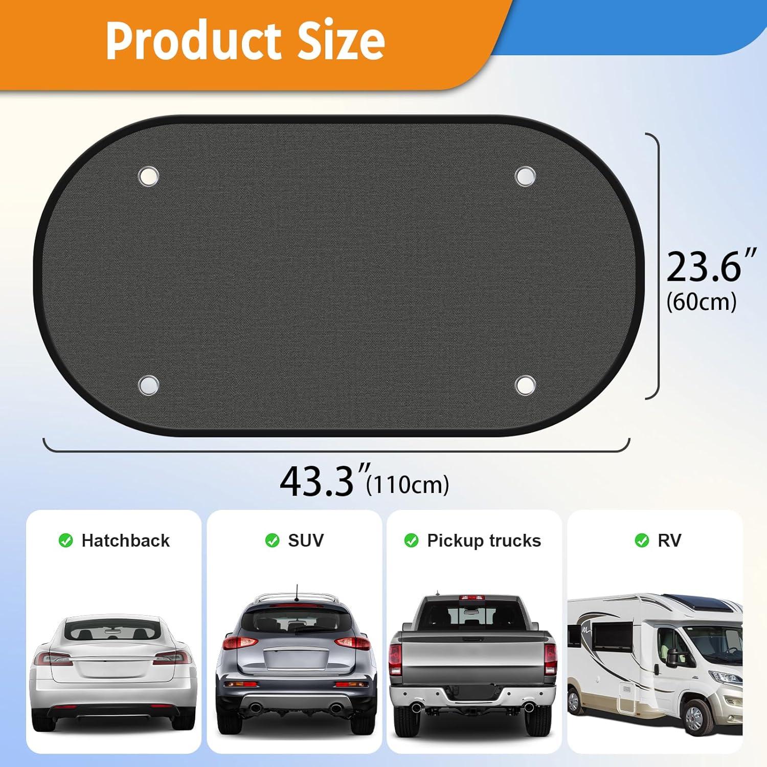 Sombras de Coche para Ventanas Traseras Bebé DETALLESAVER 110x60 cm