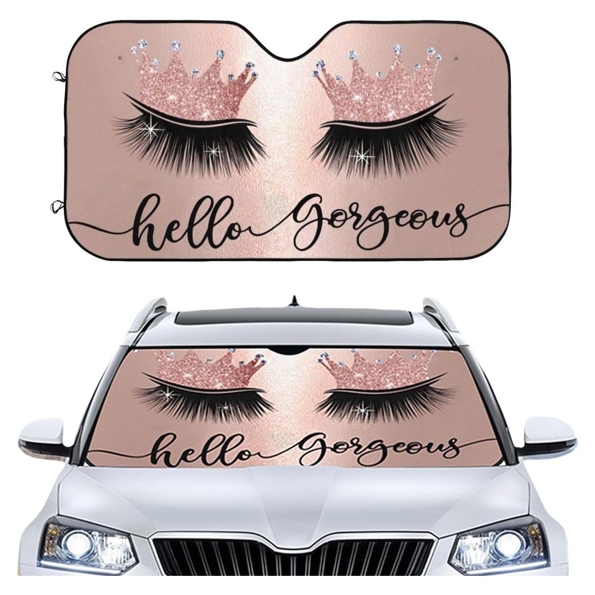 Protector Solar para Parabrisas Hola Preciosa 139x76 cm Rosa