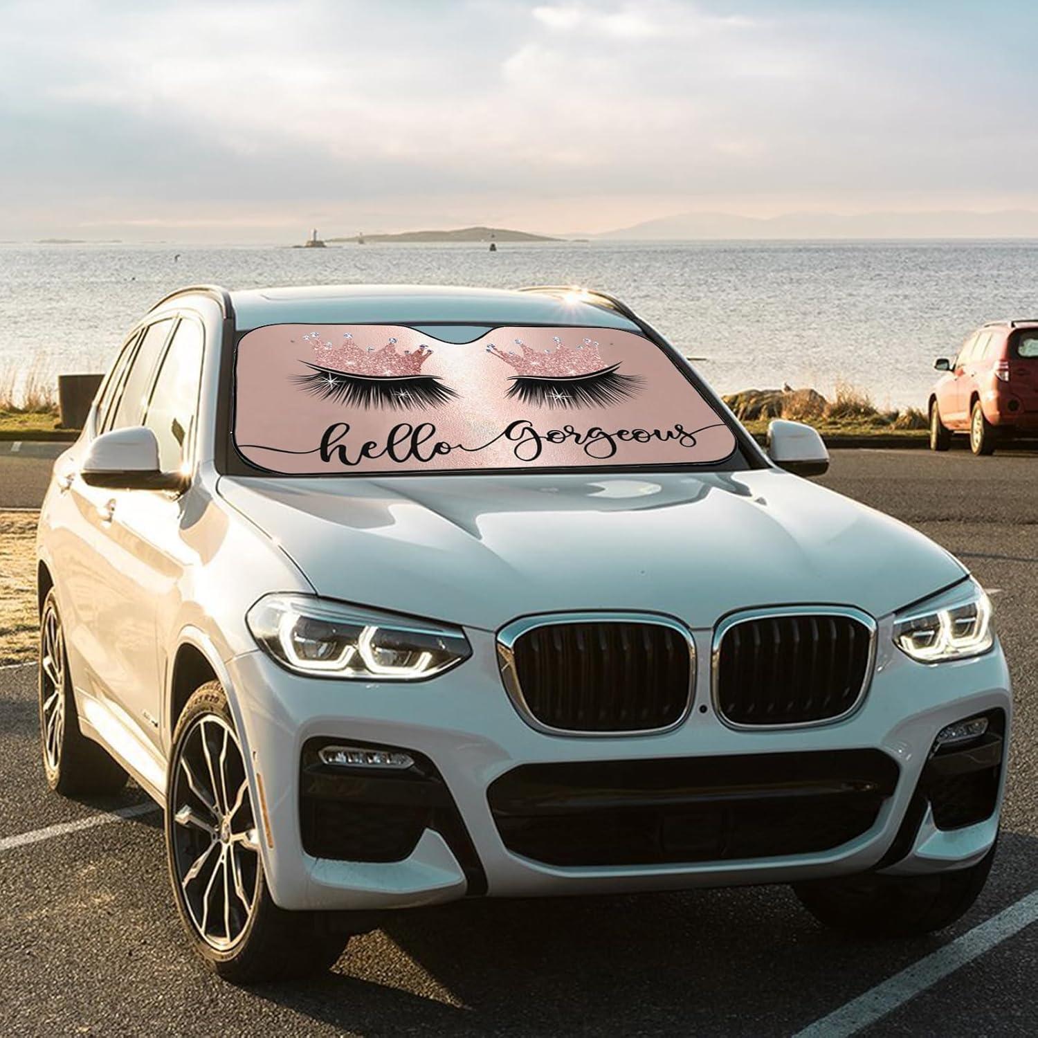 Protector Solar para Parabrisas Hola Preciosa 139x76 cm Rosa