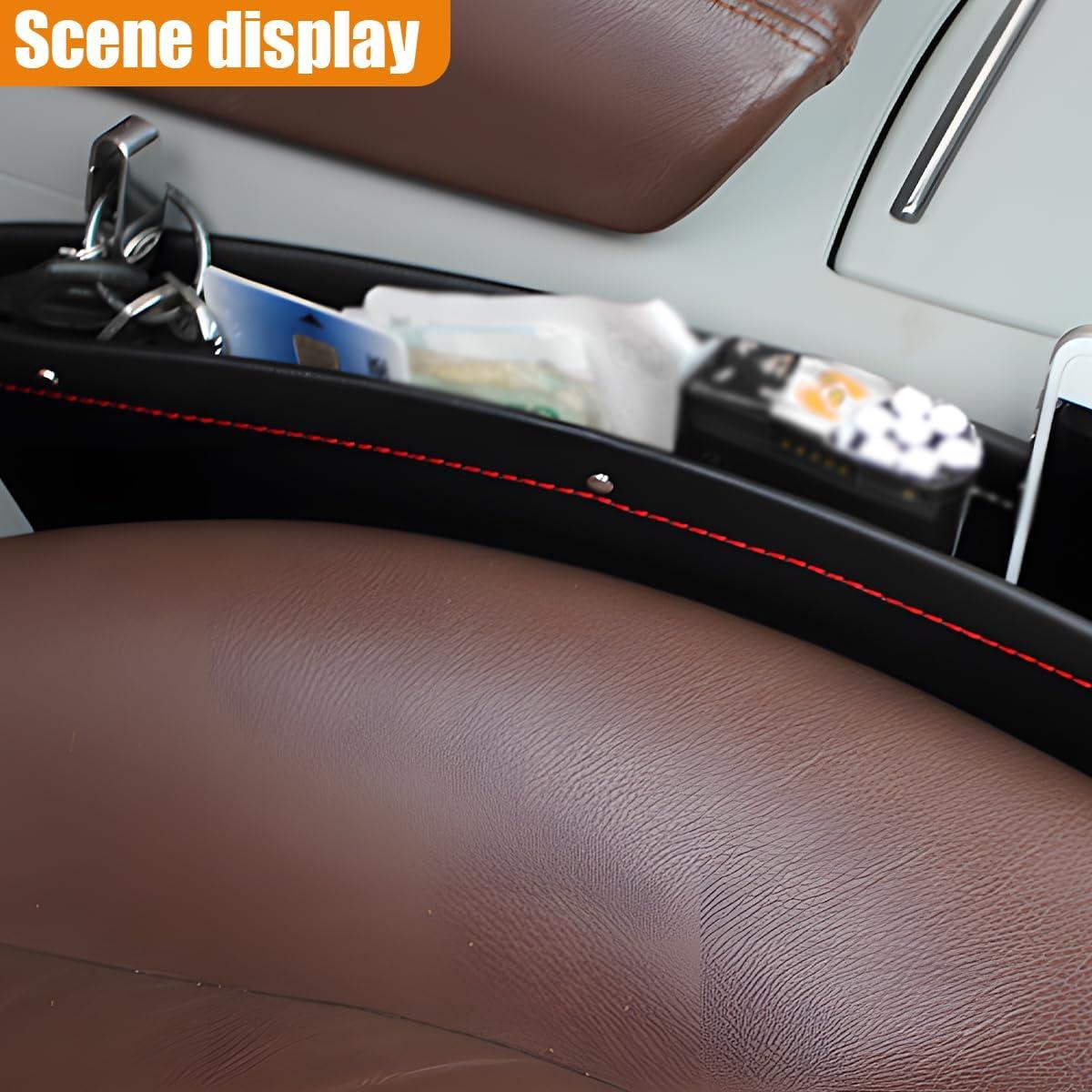 Organizador de Espacio entre Asientos GAOLAOSY Cuero Negro 35.8x8.9cm