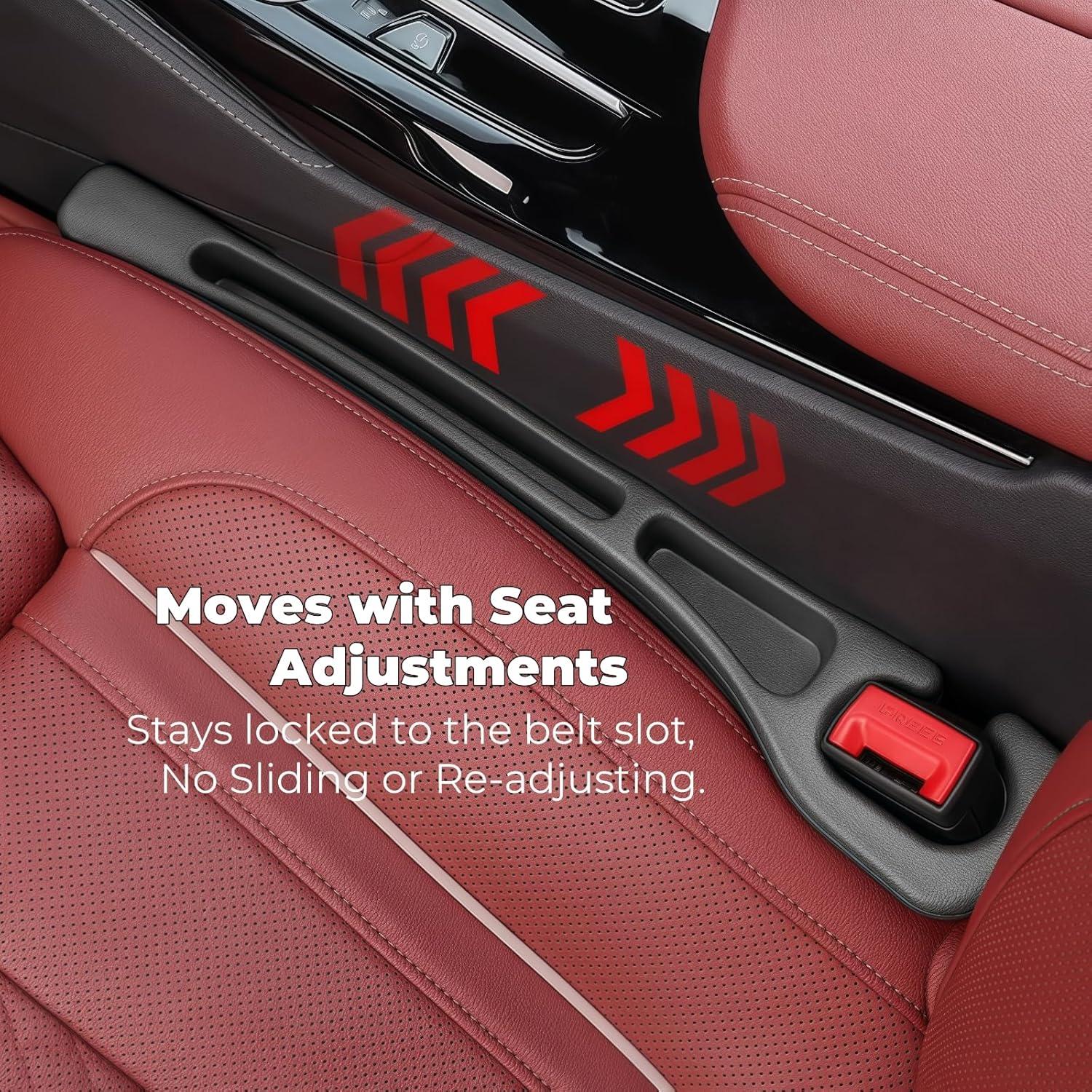 Relleno Espacio entre Asientos de Coche Yicplu, 2 Piezas, Negro