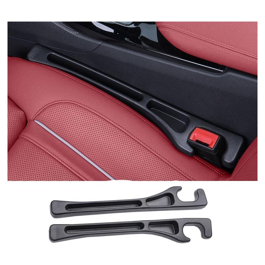 Relleno de espacio entre asientos Tesla Model 3 Y 2016-2024 - Organizador EVA antideslizante (paquete de 2 negro)