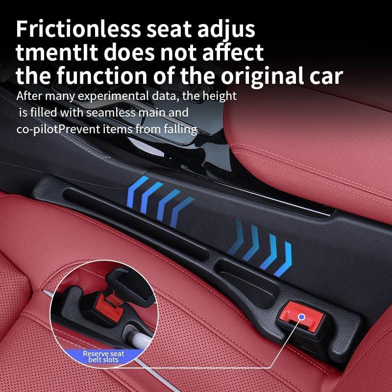 Relleno de espacio entre asientos Tesla Model 3 Y 2016-2024 - Organizador EVA antideslizante (paquete de 2 negro)