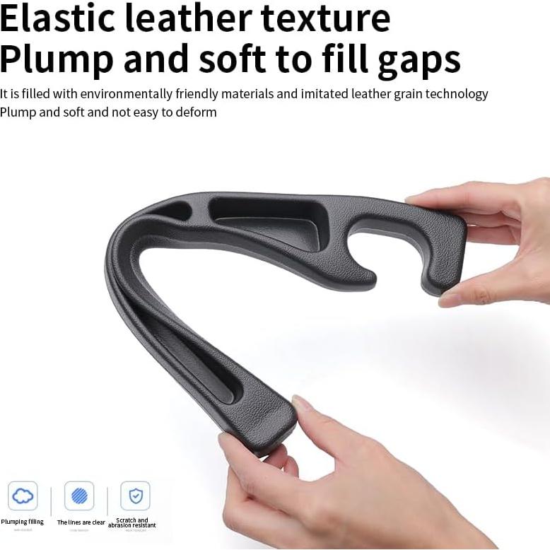 Relleno de espacio entre asientos Tesla Model 3 Y 2016-2024 - Organizador EVA antideslizante (paquete de 2 negro)