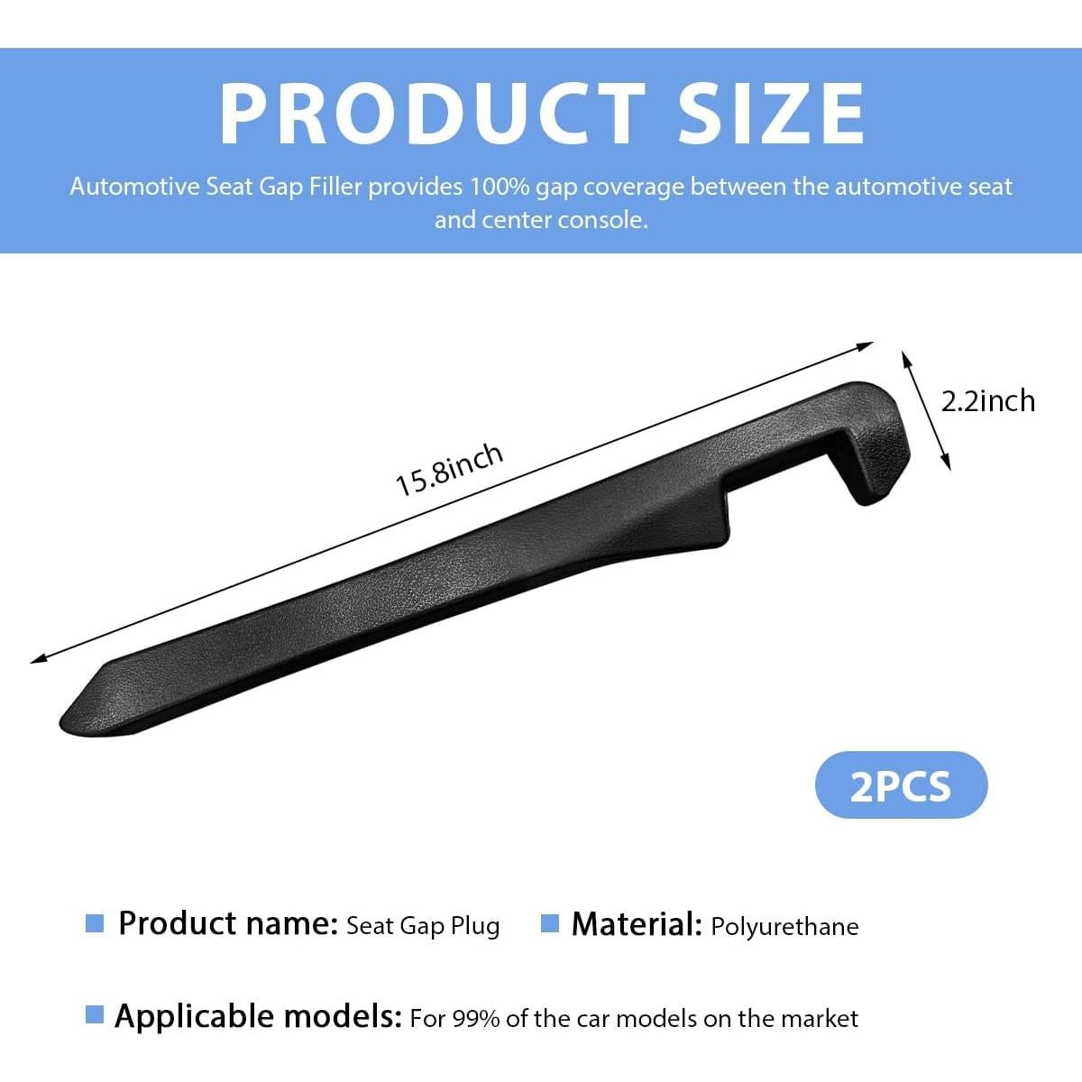 Relleno Espacio Asientos Coche ZNDAW Universal Negro 40cm