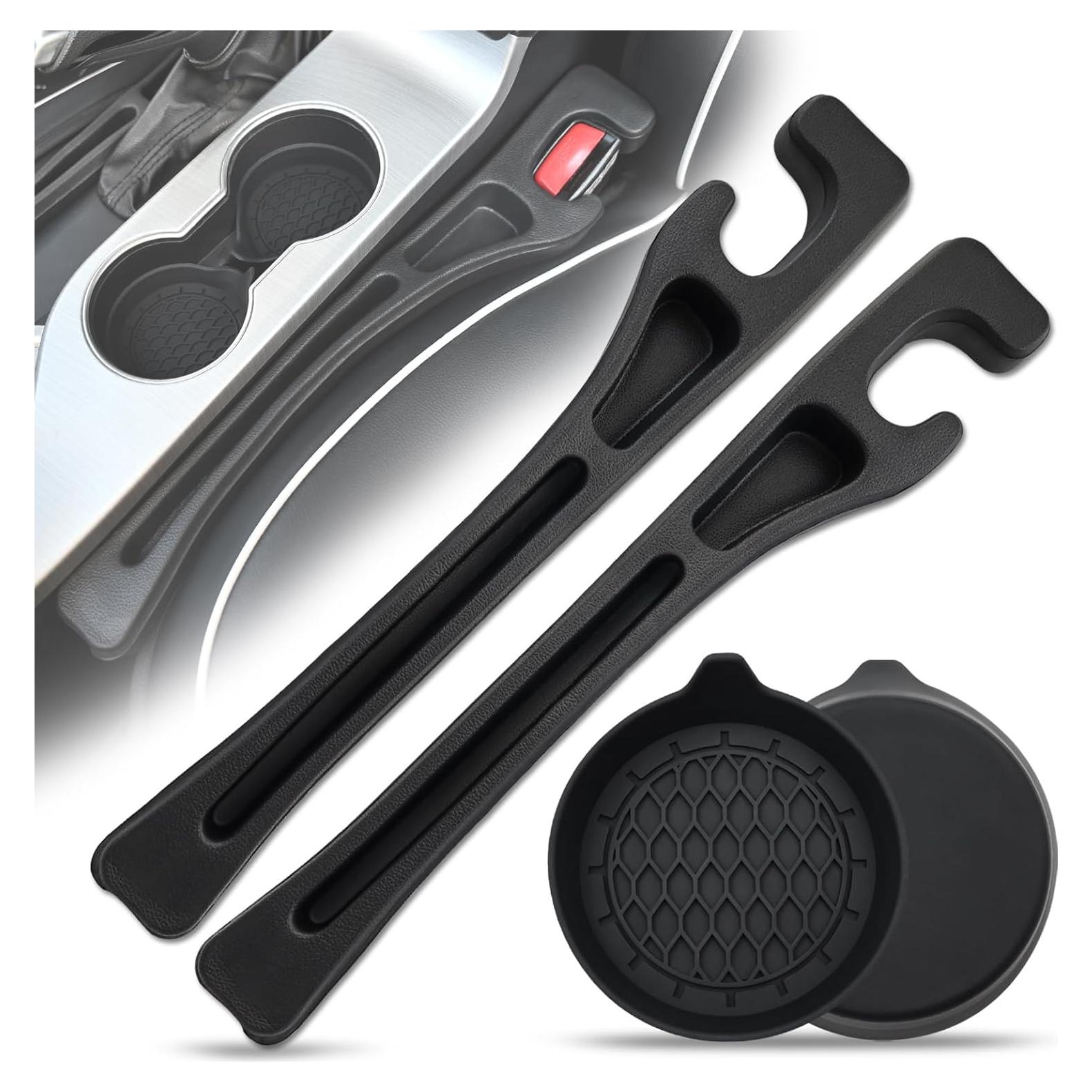 Relleno de Espacio entre Asientos de Coche YEZriler con 2 Posavasos