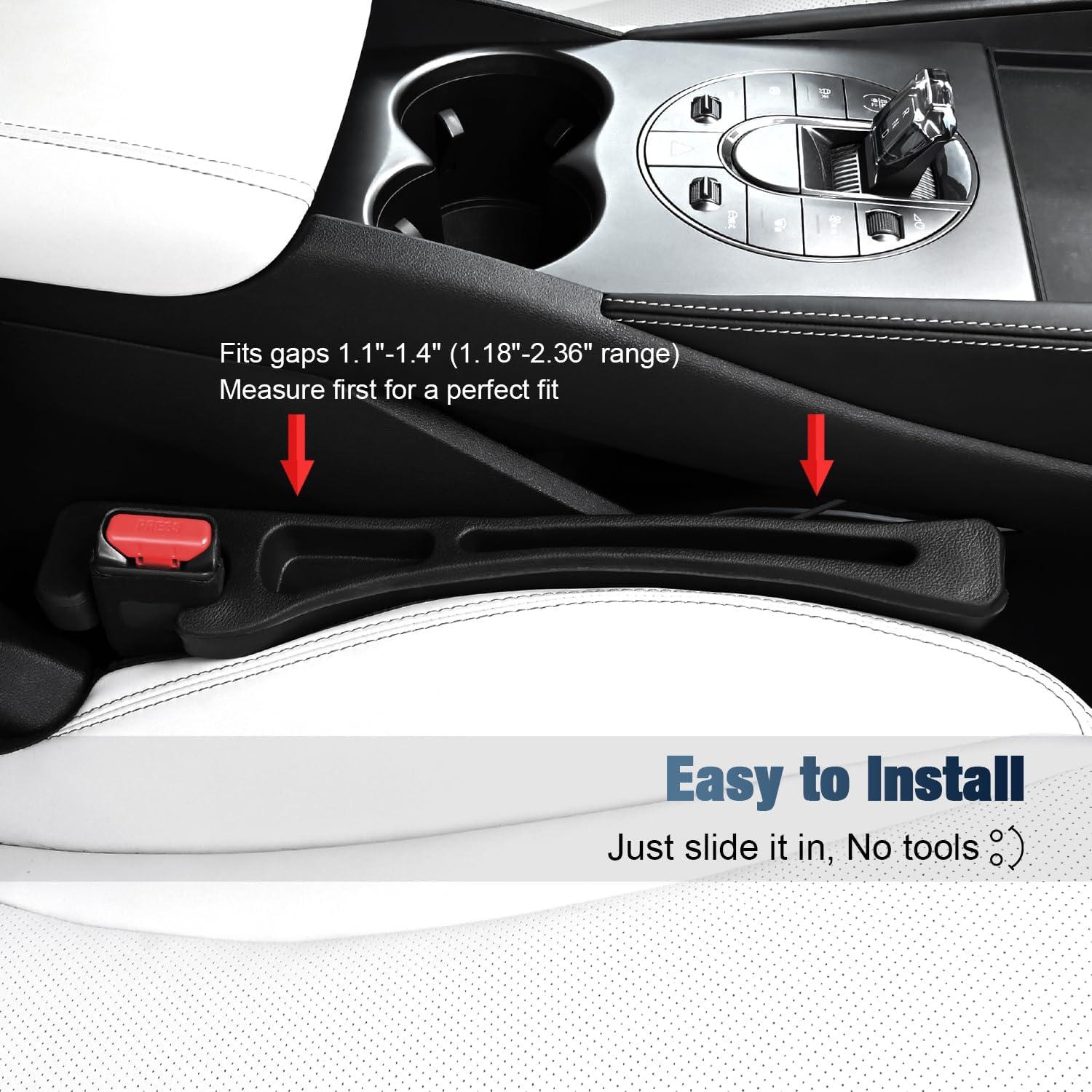 Relleno de Espacio entre Asientos de Coche YEZriler con 2 Posavasos