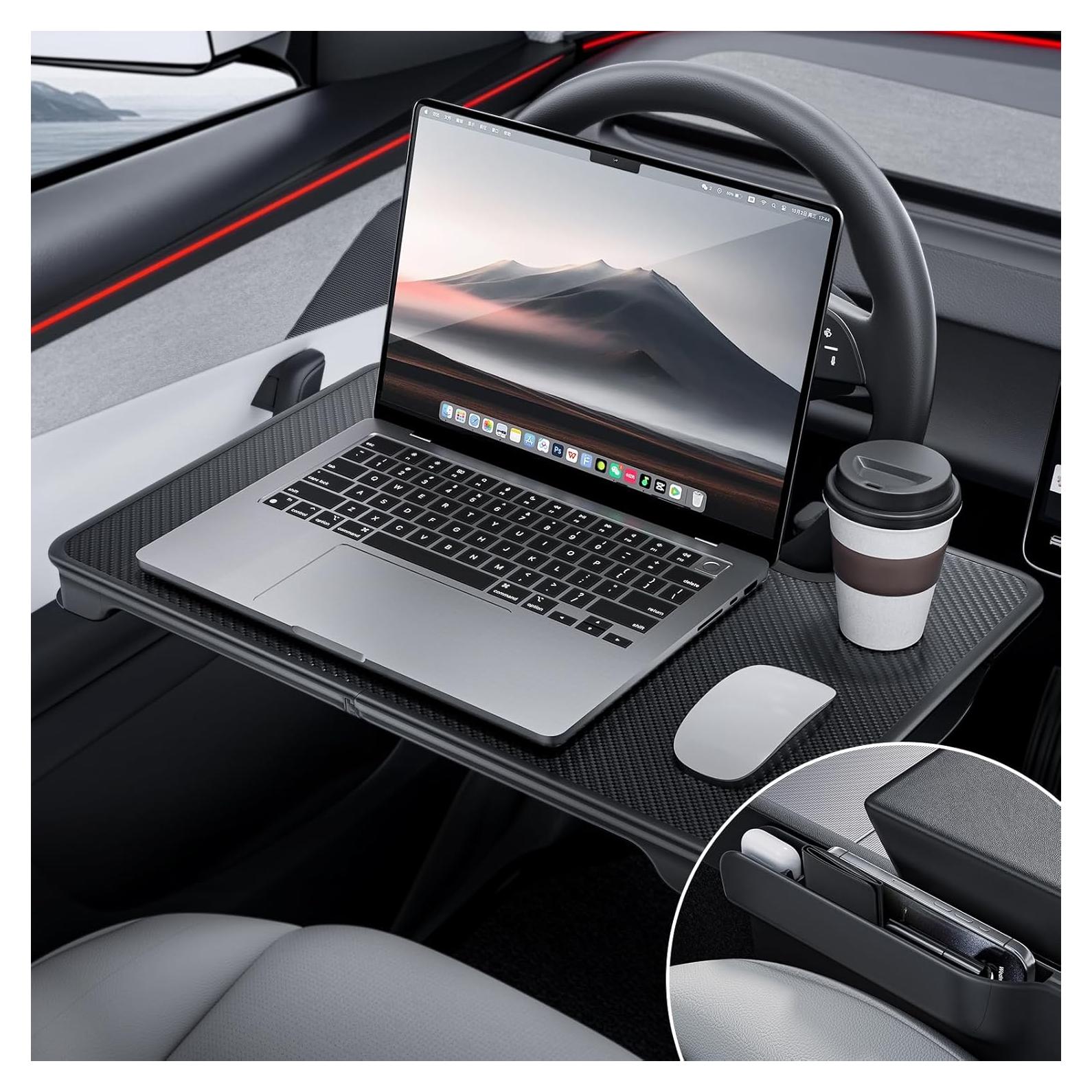 Mesa de Escritorio Plegable YONZEE para Volante y Almacenaje