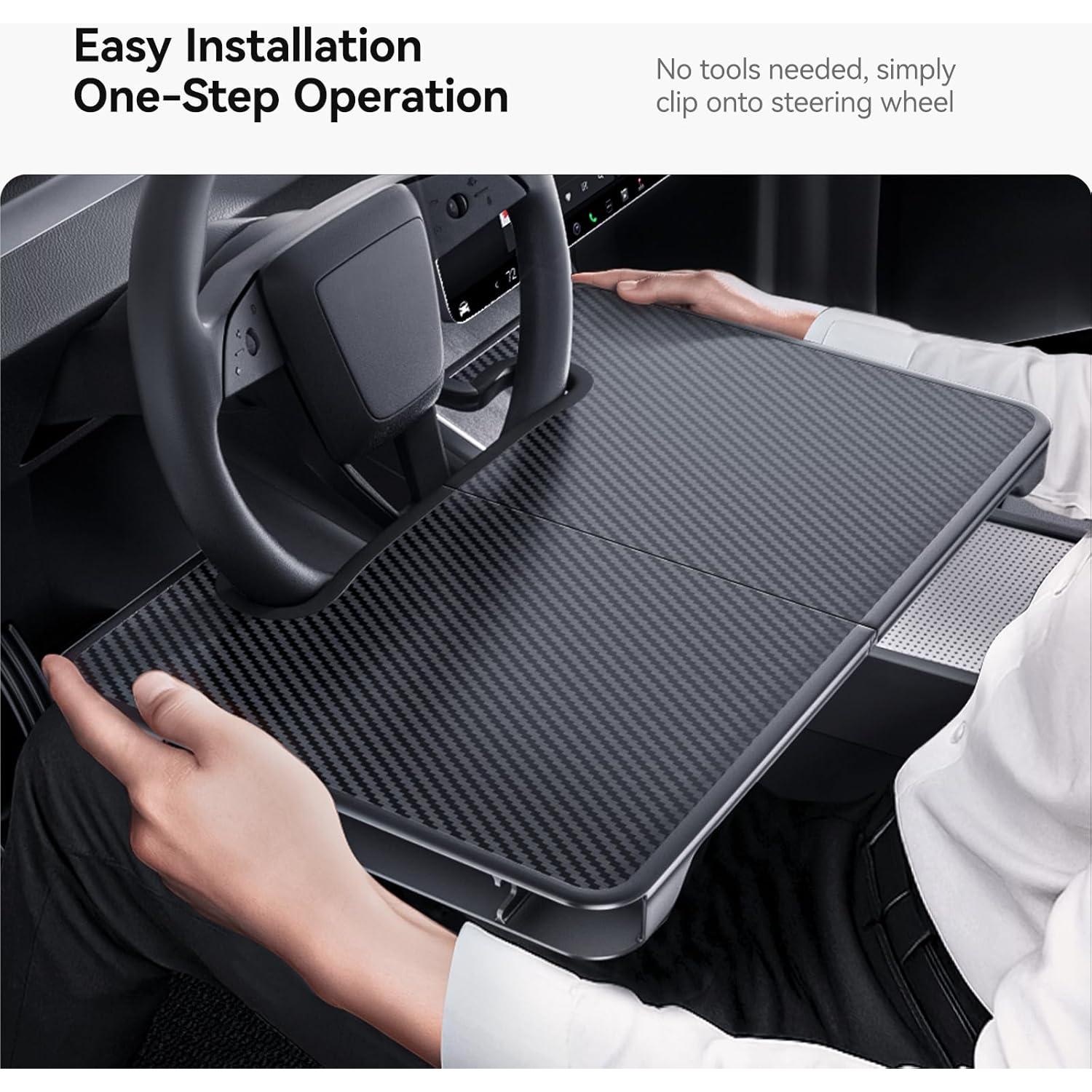 Mesa de Escritorio Plegable YONZEE para Volante y Almacenaje