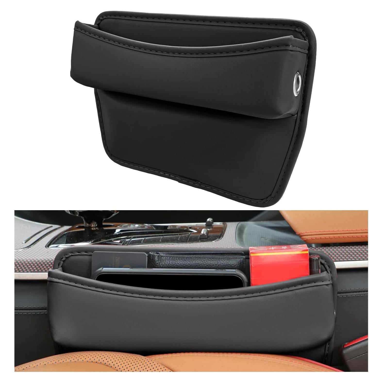 Organizador de Asiento de Coche DXNQ de Cuero Negro 29x19.9cm