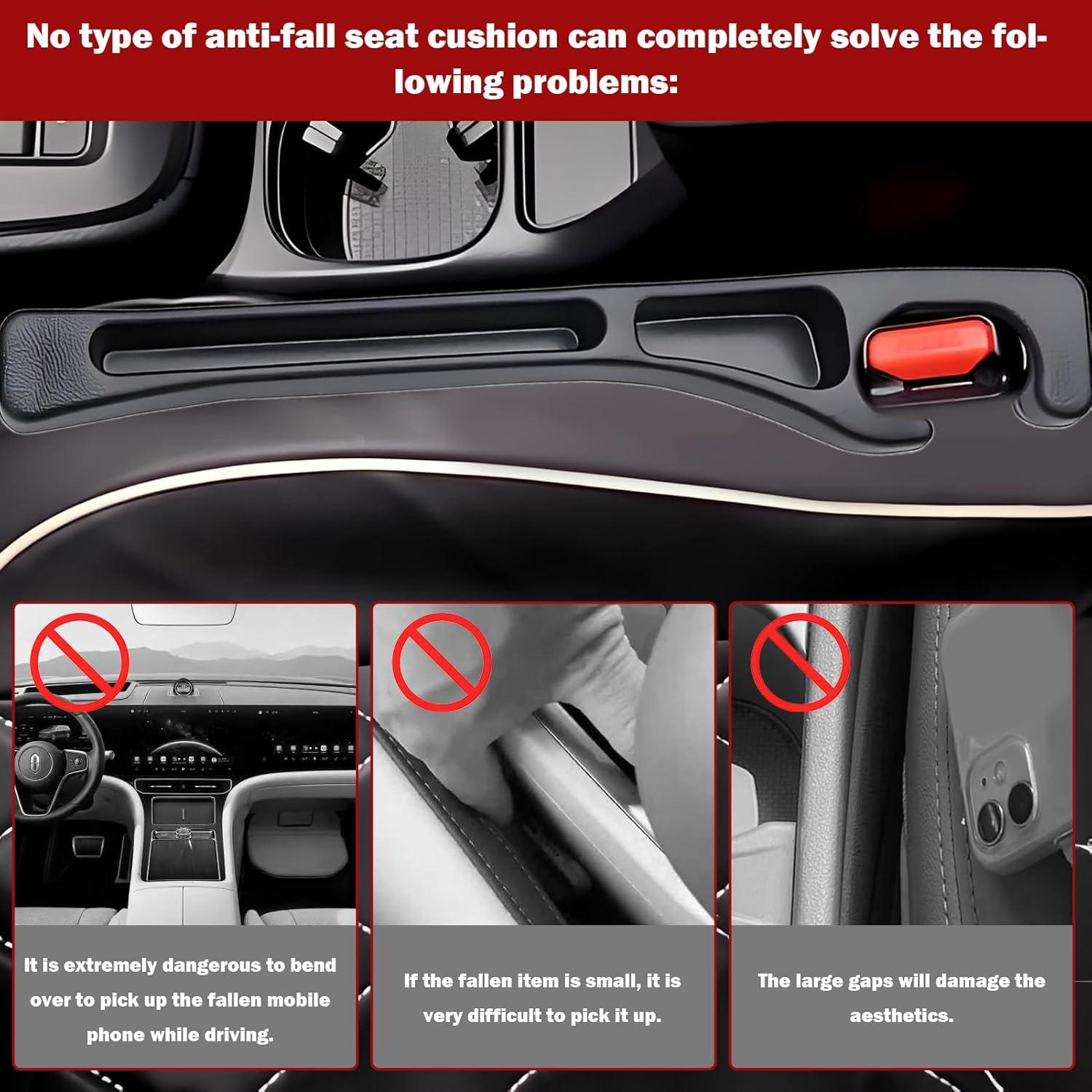 Relleno de Espacio entre Asientos Gyinere 2 Pcs Negro