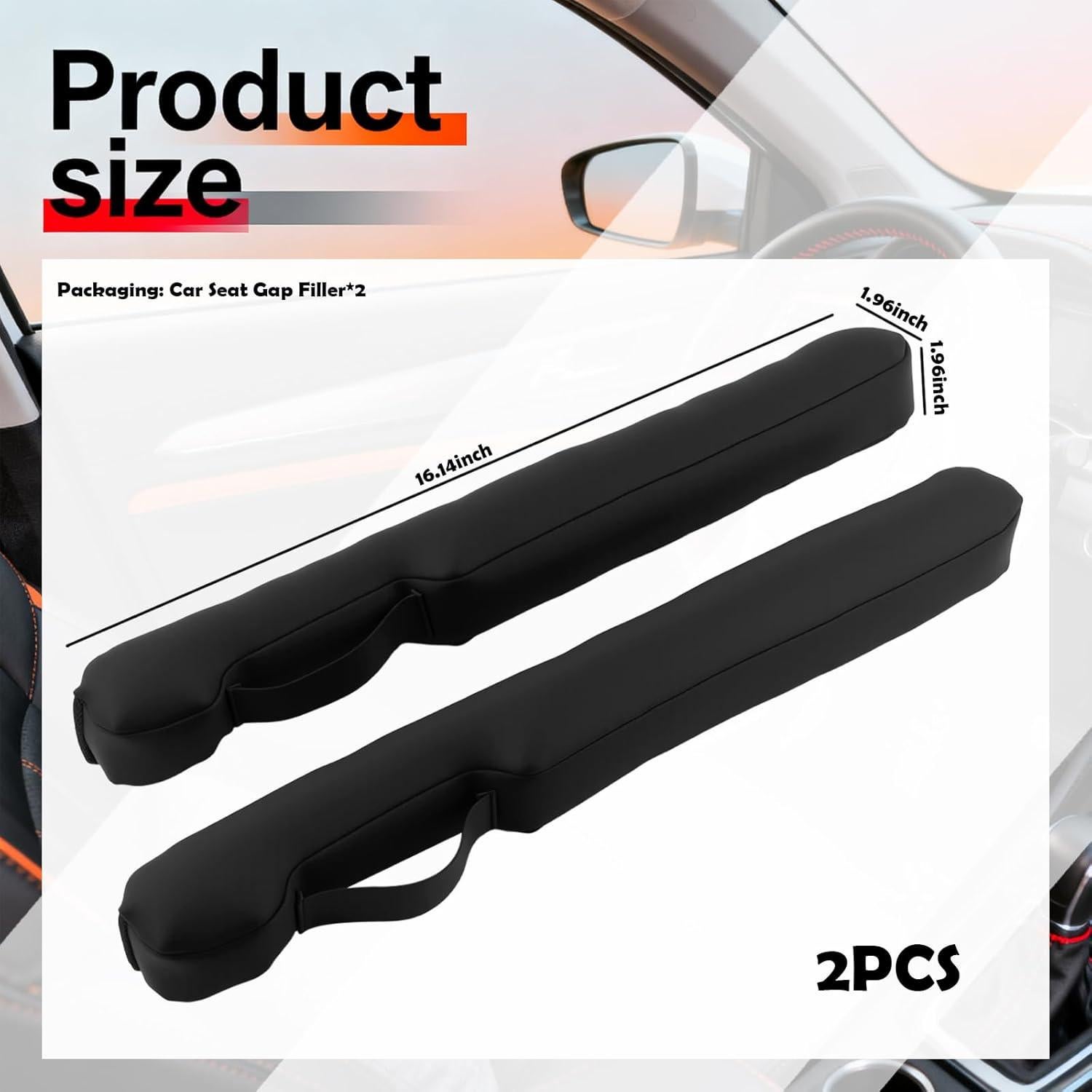 Relleno de Espacio entre Asientos de Coche Aokdom 2 Piezas
