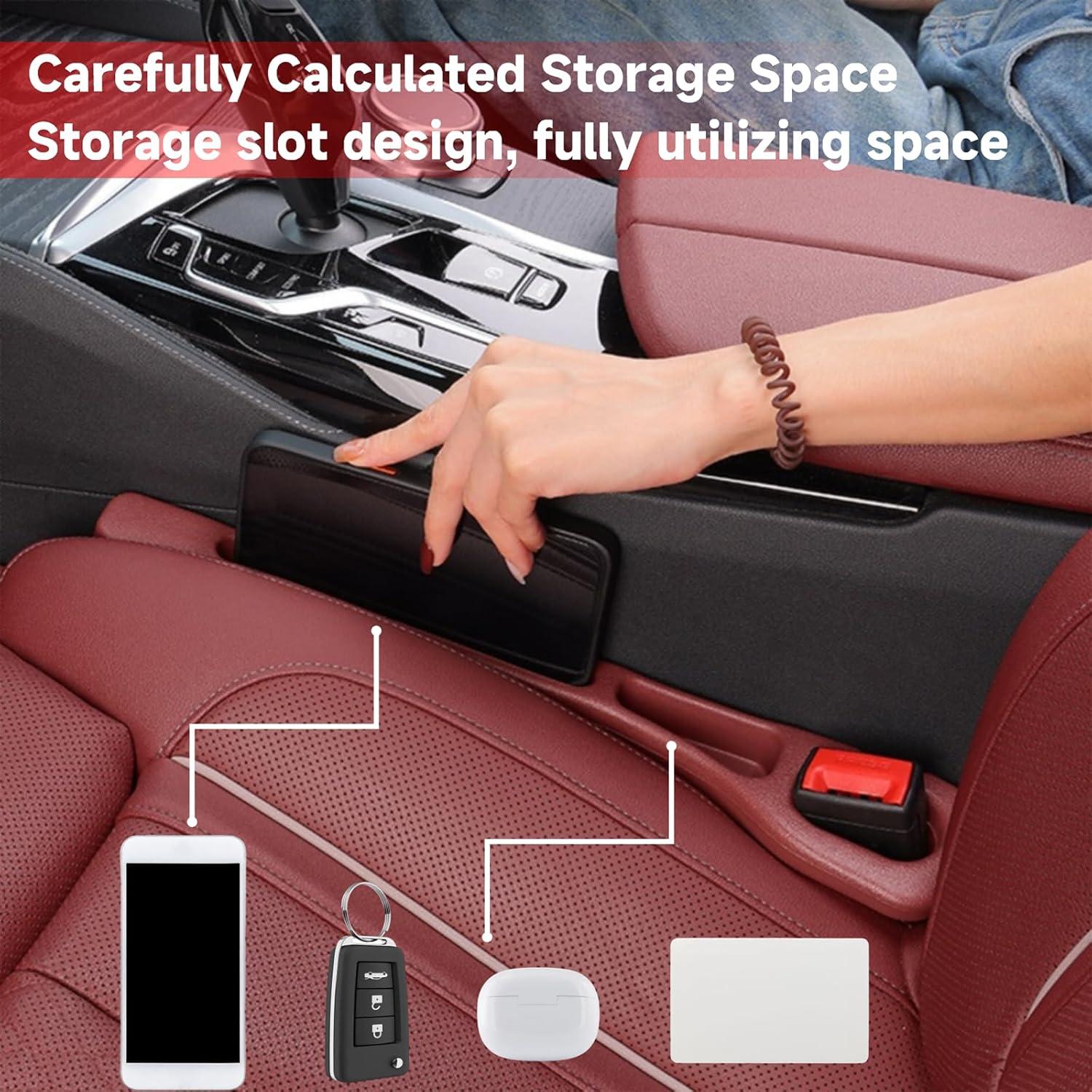 Organizador de Espacio entre Asientos de Coche 2PCS Beige