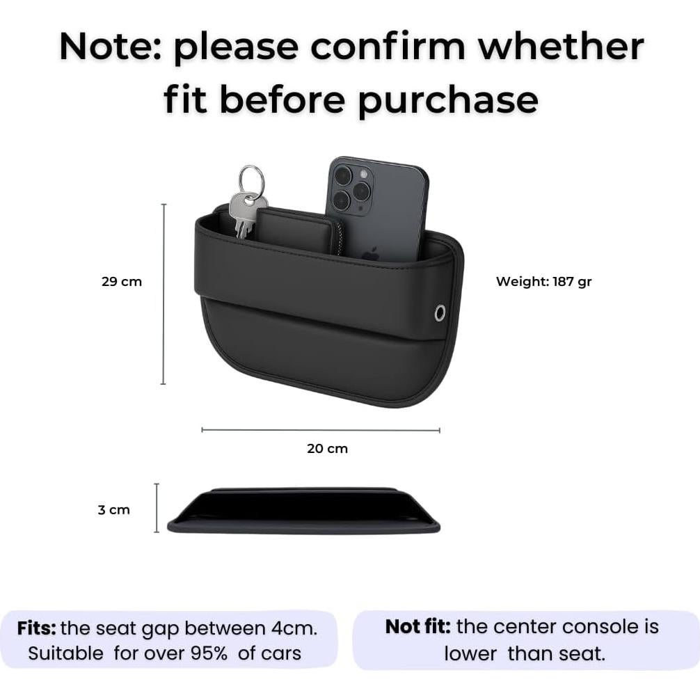 Organizador de Relleno de Espacio para Asiento AC4 Negro