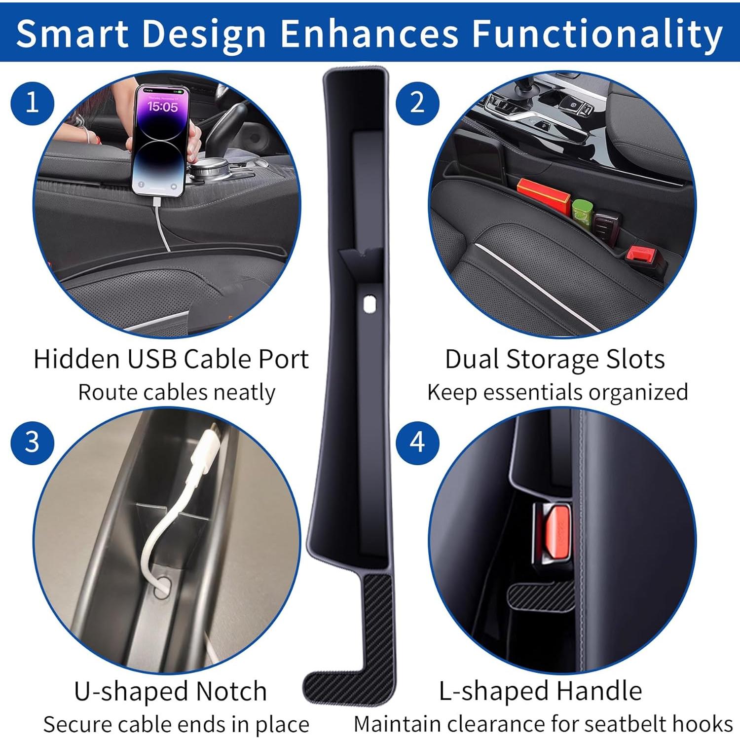 Organizador de Espacio entre Asientos WEIHAO 607 - Negro 2PCS