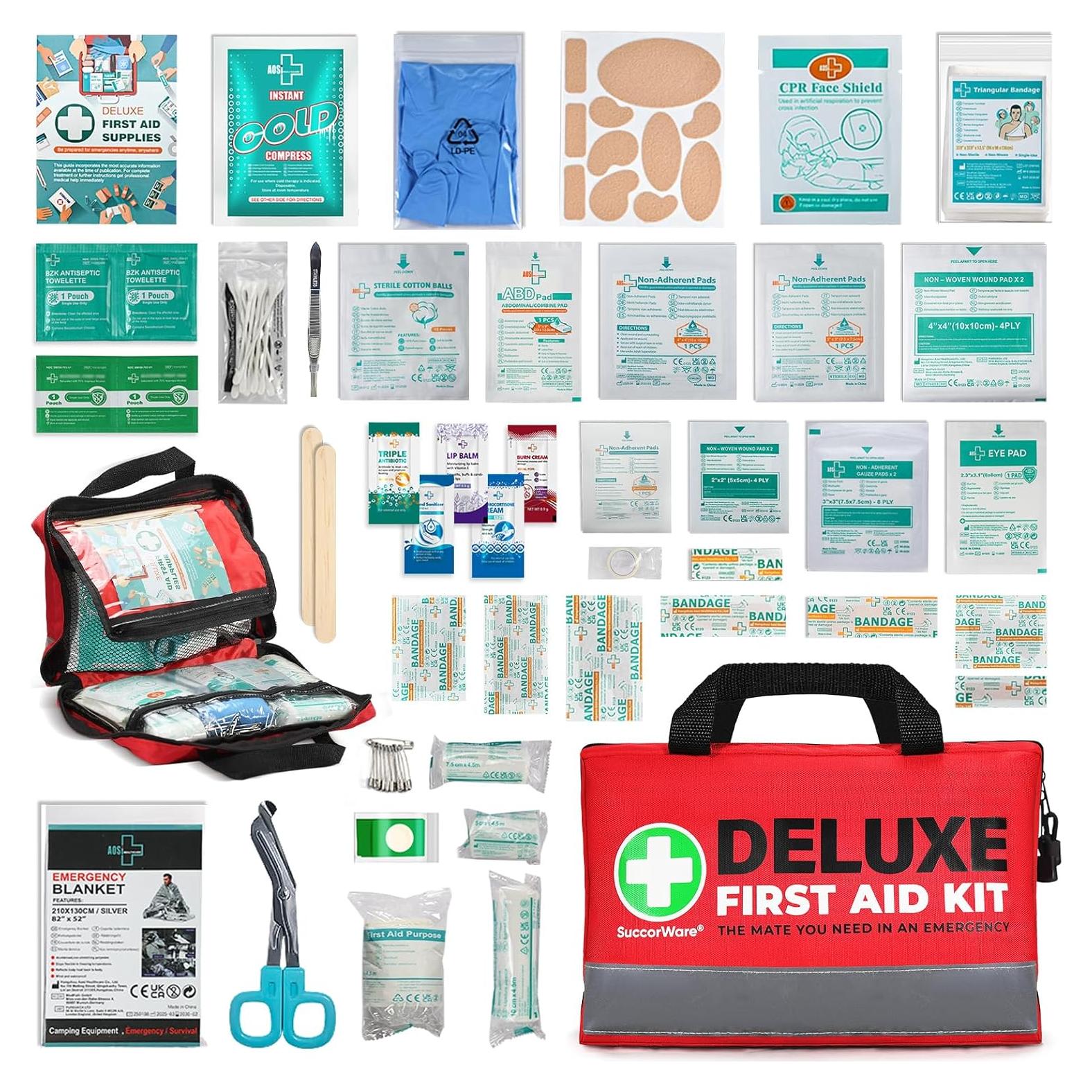 Kit de Primeros Auxilios SuccorWare 380 Piezas Compacto Rojo