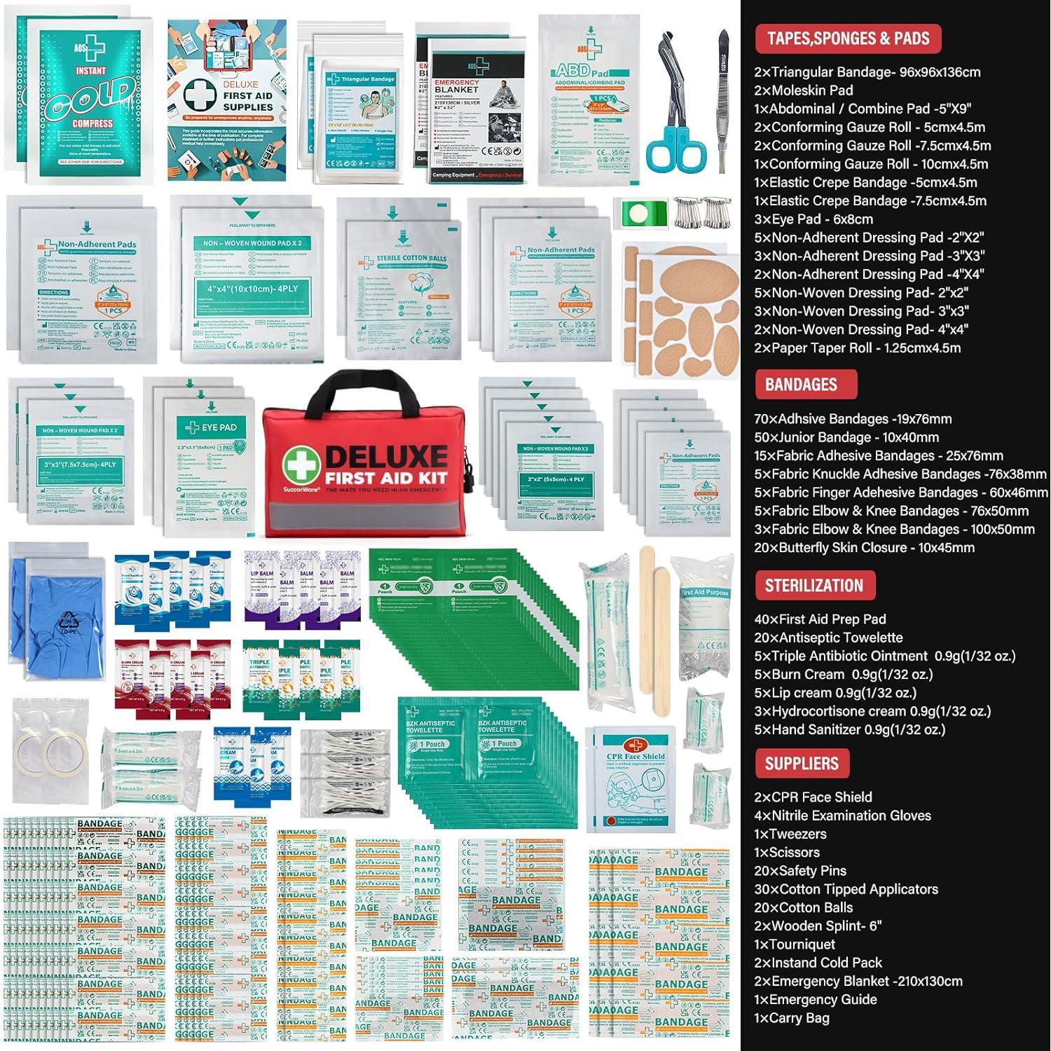 Kit de Primeros Auxilios SuccorWare 380 Piezas Compacto Rojo