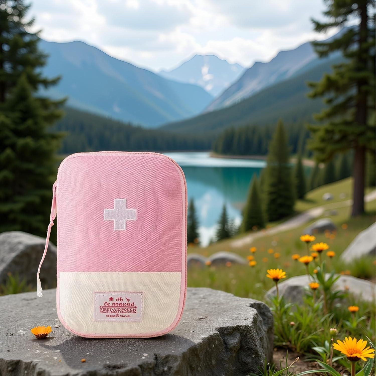 Bolsa de Primeros Auxilios Vacía Myuiao Mini Portátil Rosa