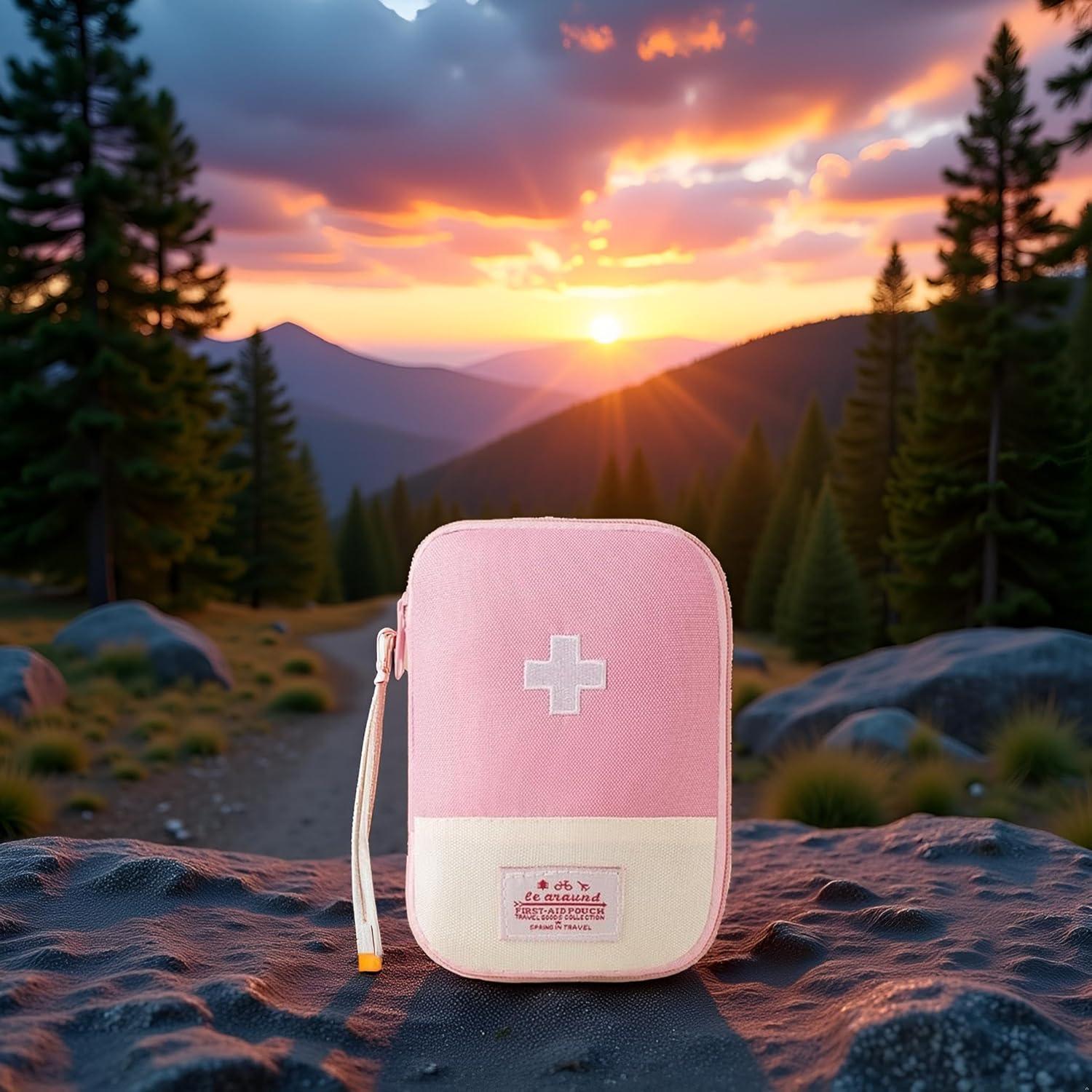 Bolsa de Primeros Auxilios Vacía Myuiao Mini Portátil Rosa