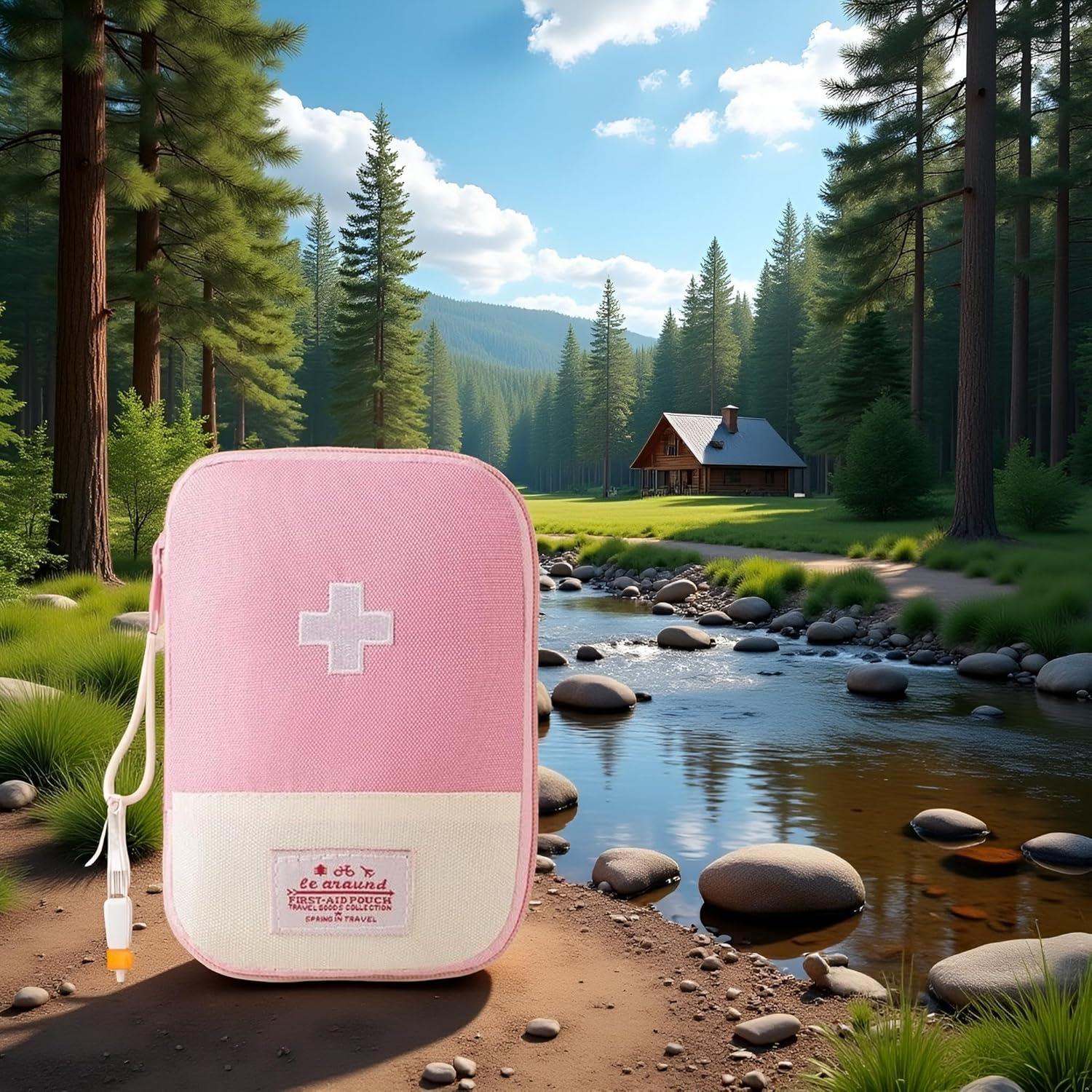 Bolsa de Primeros Auxilios Vacía Myuiao Mini Portátil Rosa