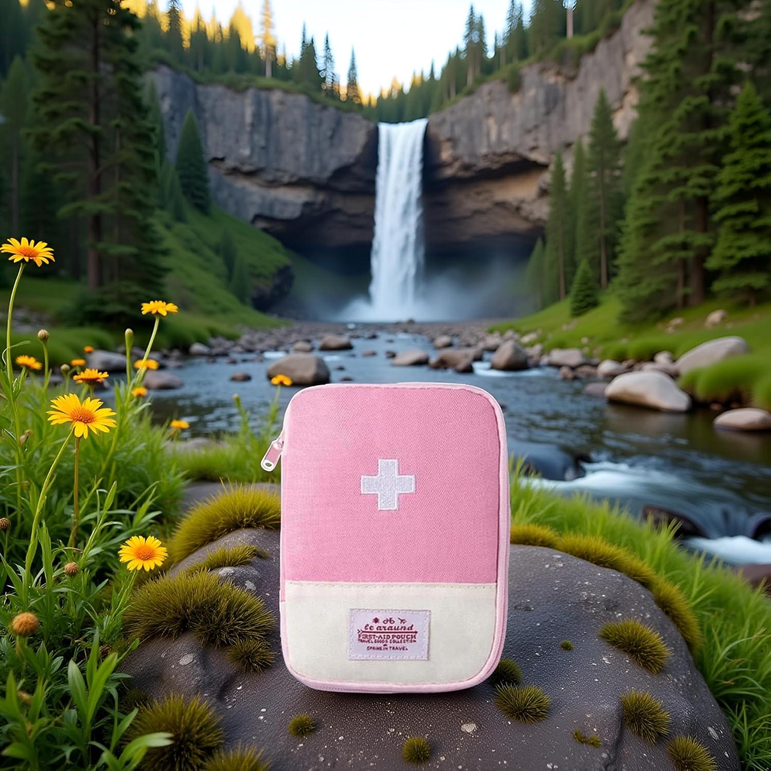 Bolsa de Primeros Auxilios Rosa WLSuDHoncc 15x10.5cm