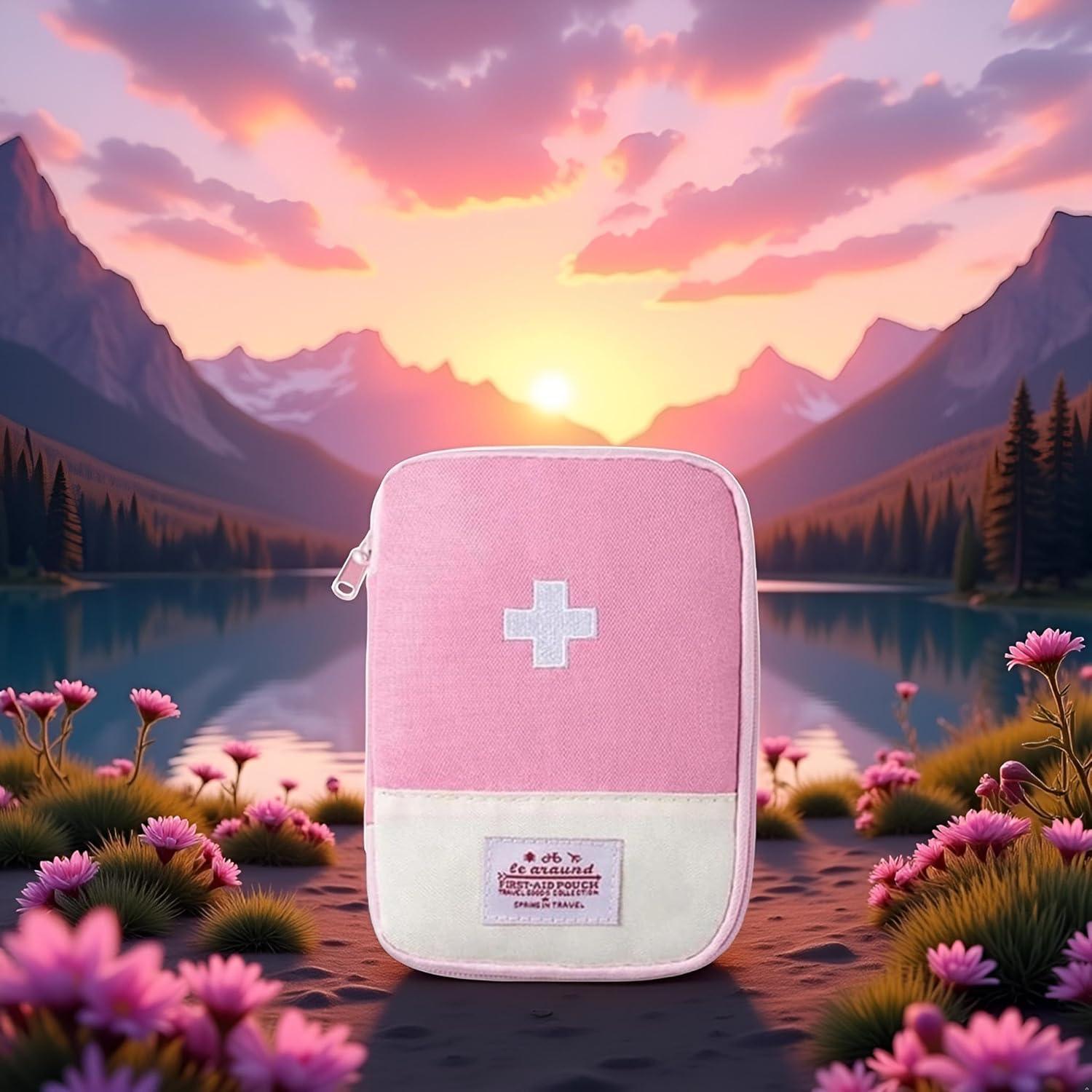 Bolsa de Primeros Auxilios Rosa WLSuDHoncc 15x10.5cm