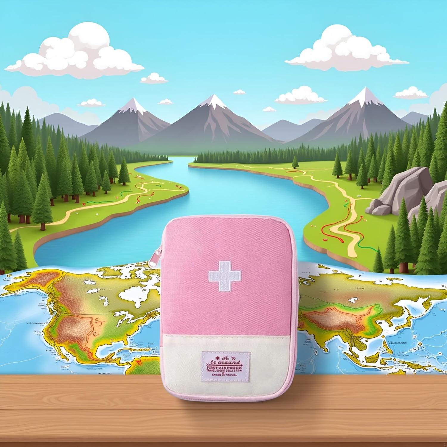 Bolsa de Primeros Auxilios Rosa WLSuDHoncc 15x10.5cm