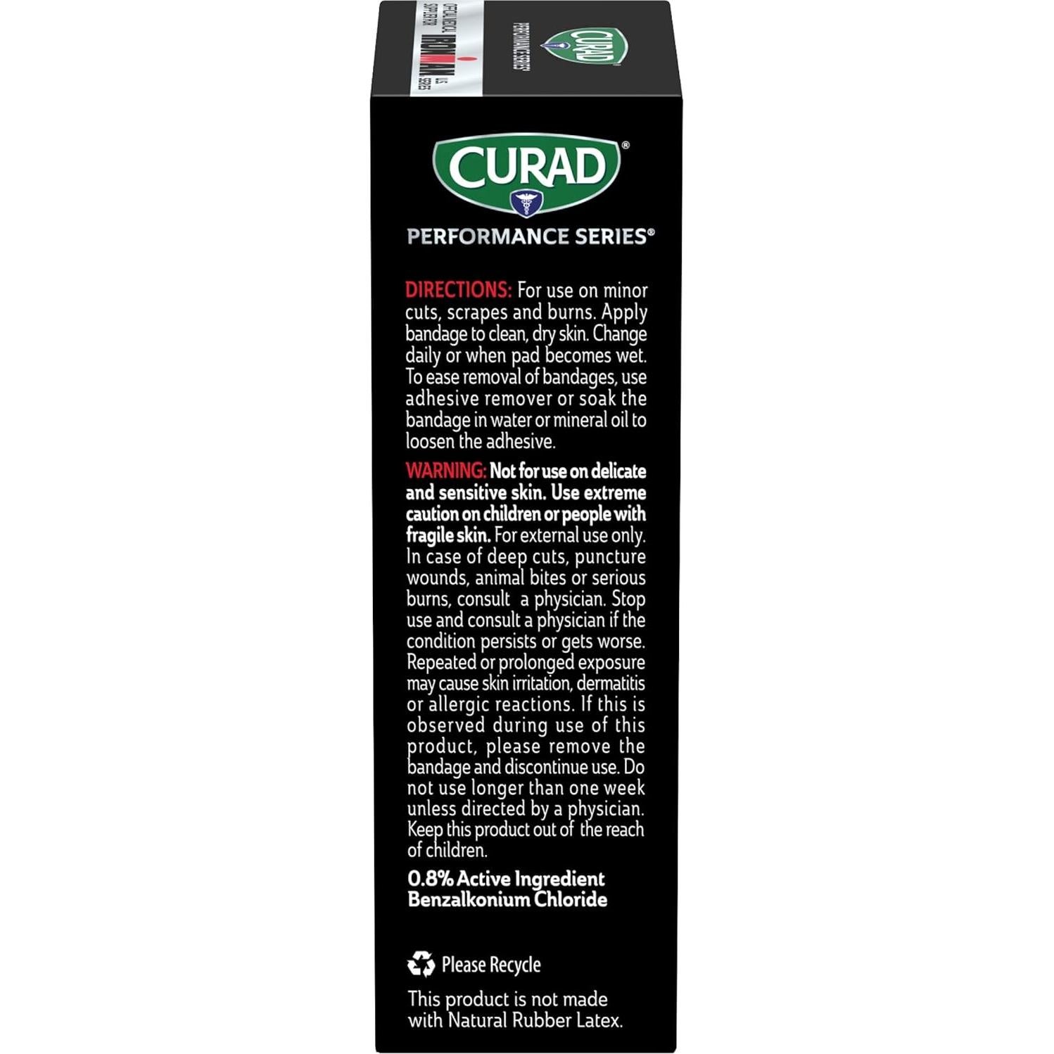 Vendajes Antibacterianos CURAD IRONMAN 20 Unidades 2.54x8.26cm