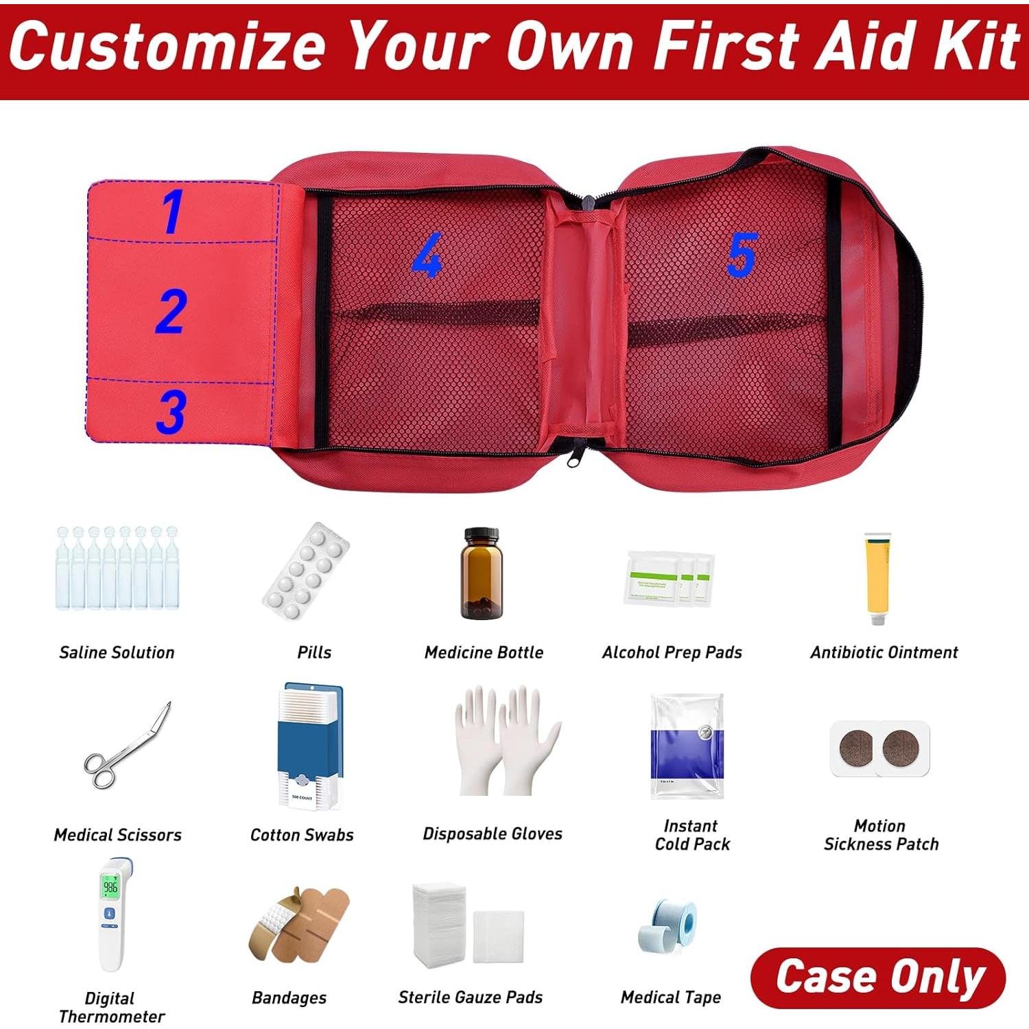 Bolsa de Primeros Auxilios Vacía ICIMBI Roja 25.8x23.7 cm