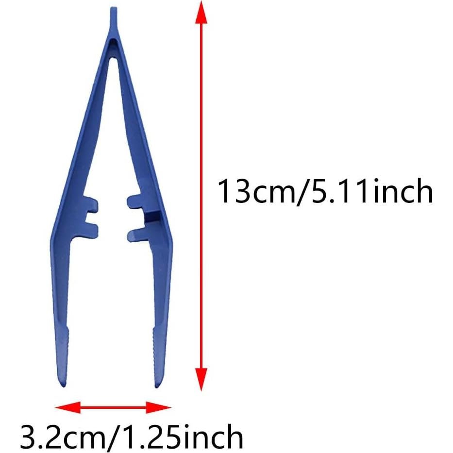 30 Pinzas Desechables BLLNDX 13cm Azul para Manualidades y Primeros Auxilios