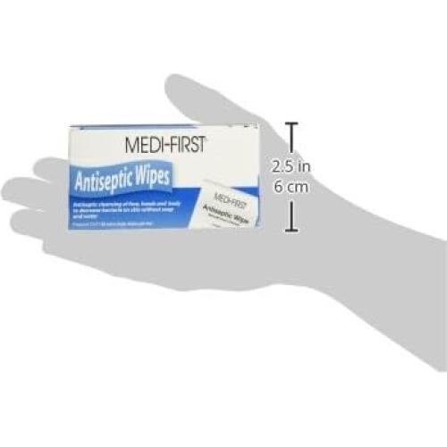Toallitas Antiséticas Medi-First 20 Unidades para Primeros Auxilios