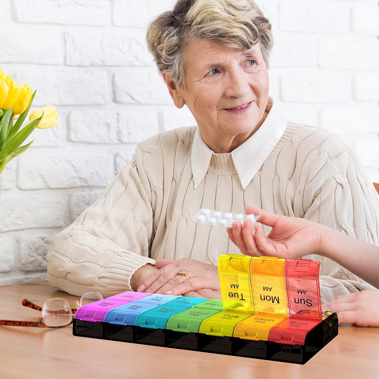 Organizador de Pastillas Extra Grande Colorwing AM PM 7 Días