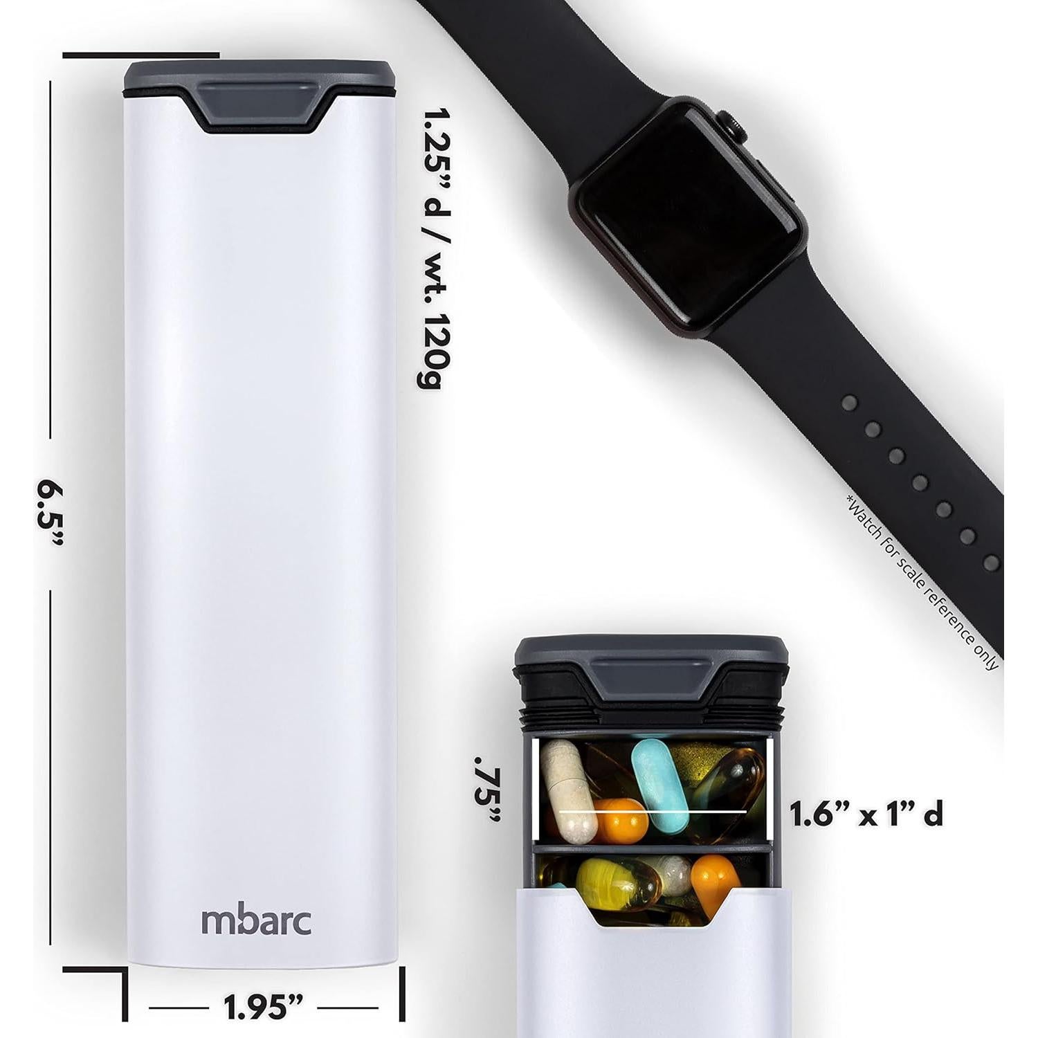 Organizador de Pastillas Semanal mbarc - Caja Premium Aluminio y Madera