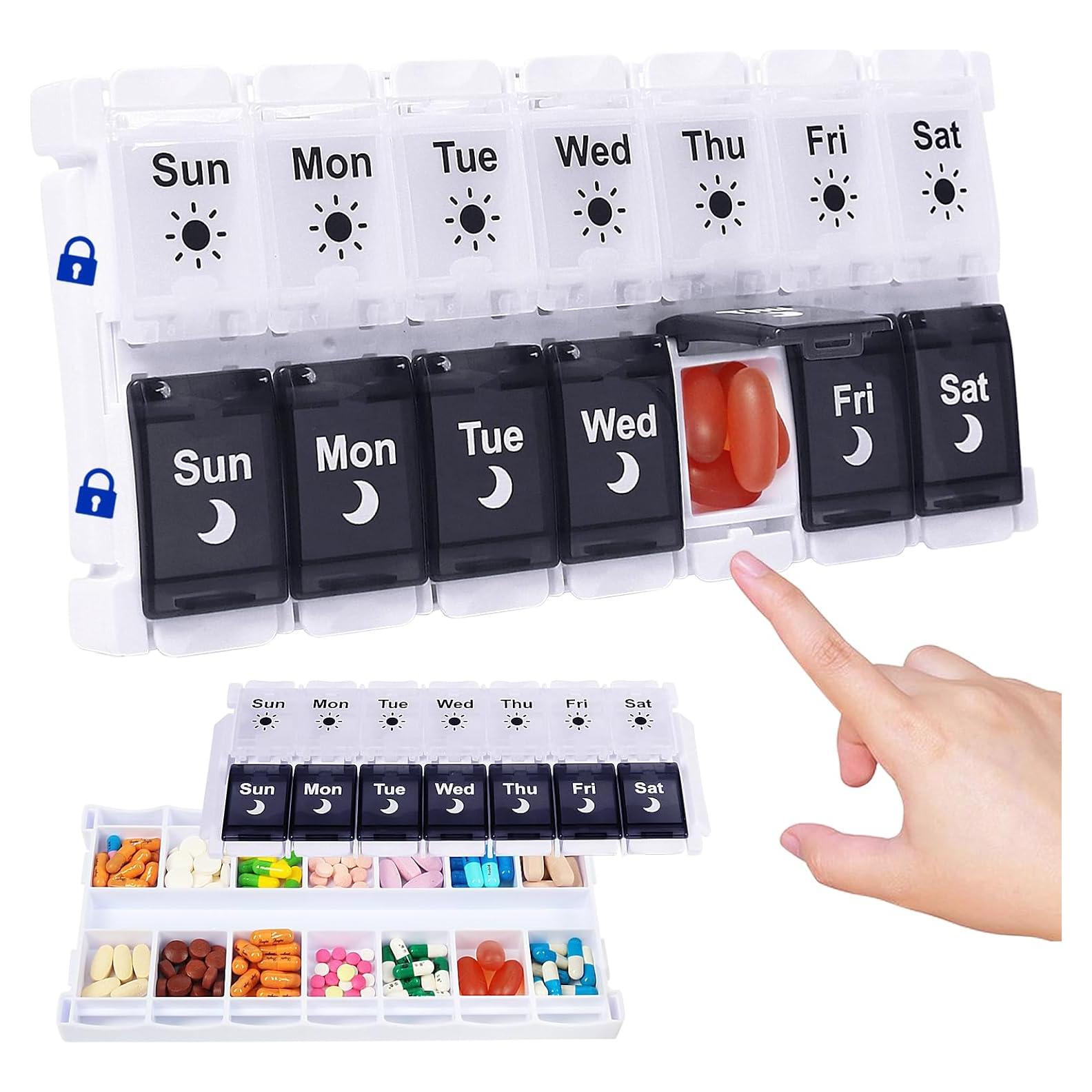 Organizador de Pastillas HRX Semanal AM PM 7 Días 23.4x11.5 cm