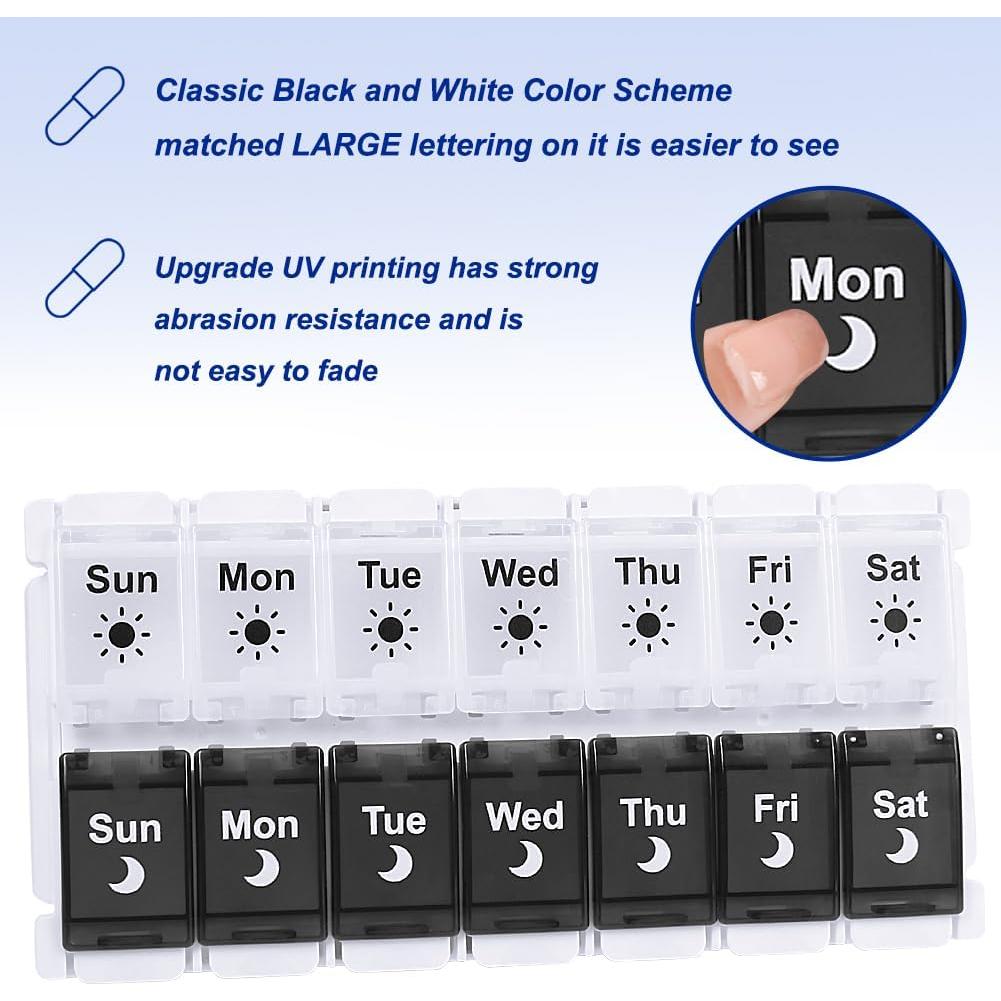 Organizador de Pastillas HRX Semanal AM PM 7 Días 23.4x11.5 cm