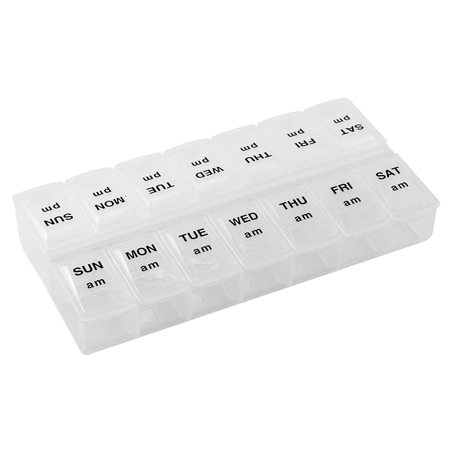 Organizador Semanal de Pastillas Carex 1 Cuenta Claro AM/PM