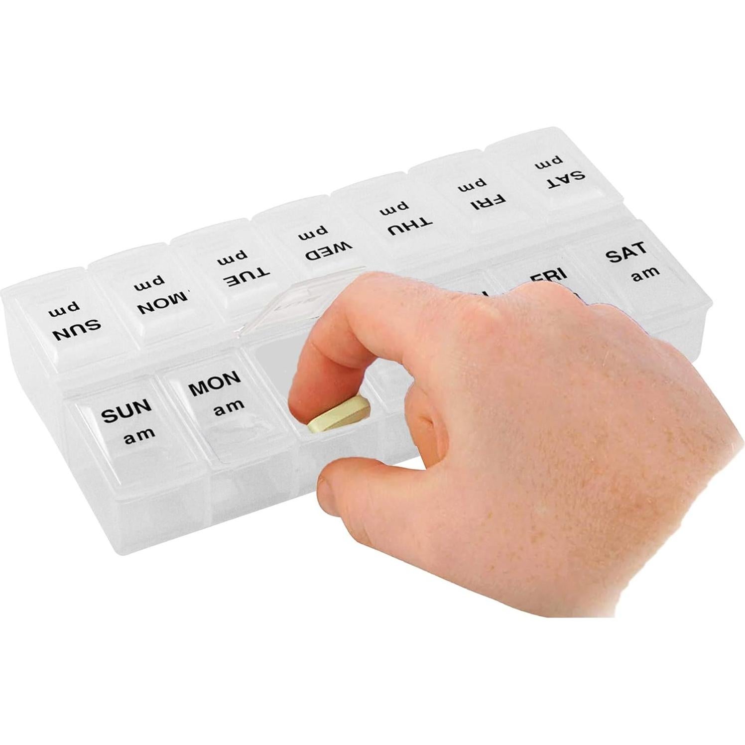 Organizador Semanal de Pastillas Carex 1 Cuenta Claro AM/PM