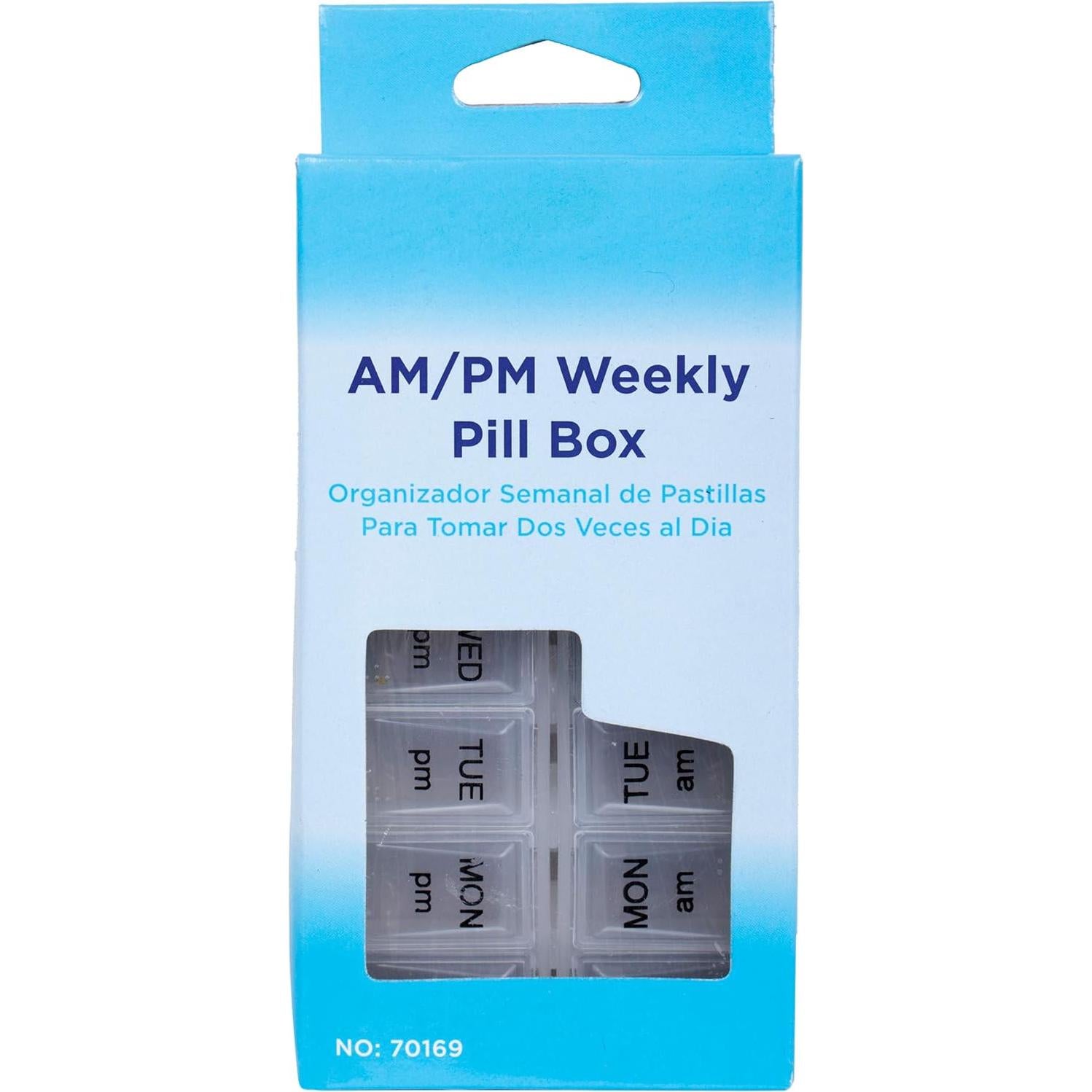 Organizador Semanal de Pastillas Carex 1 Cuenta Claro AM/PM