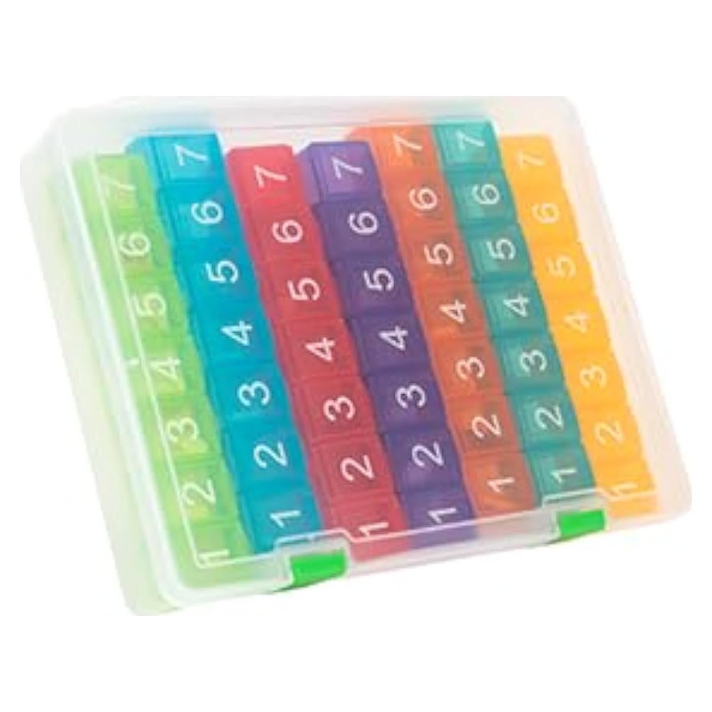 Organizador Semanal de Pastillas e-Pill 7x7 Multicolor
