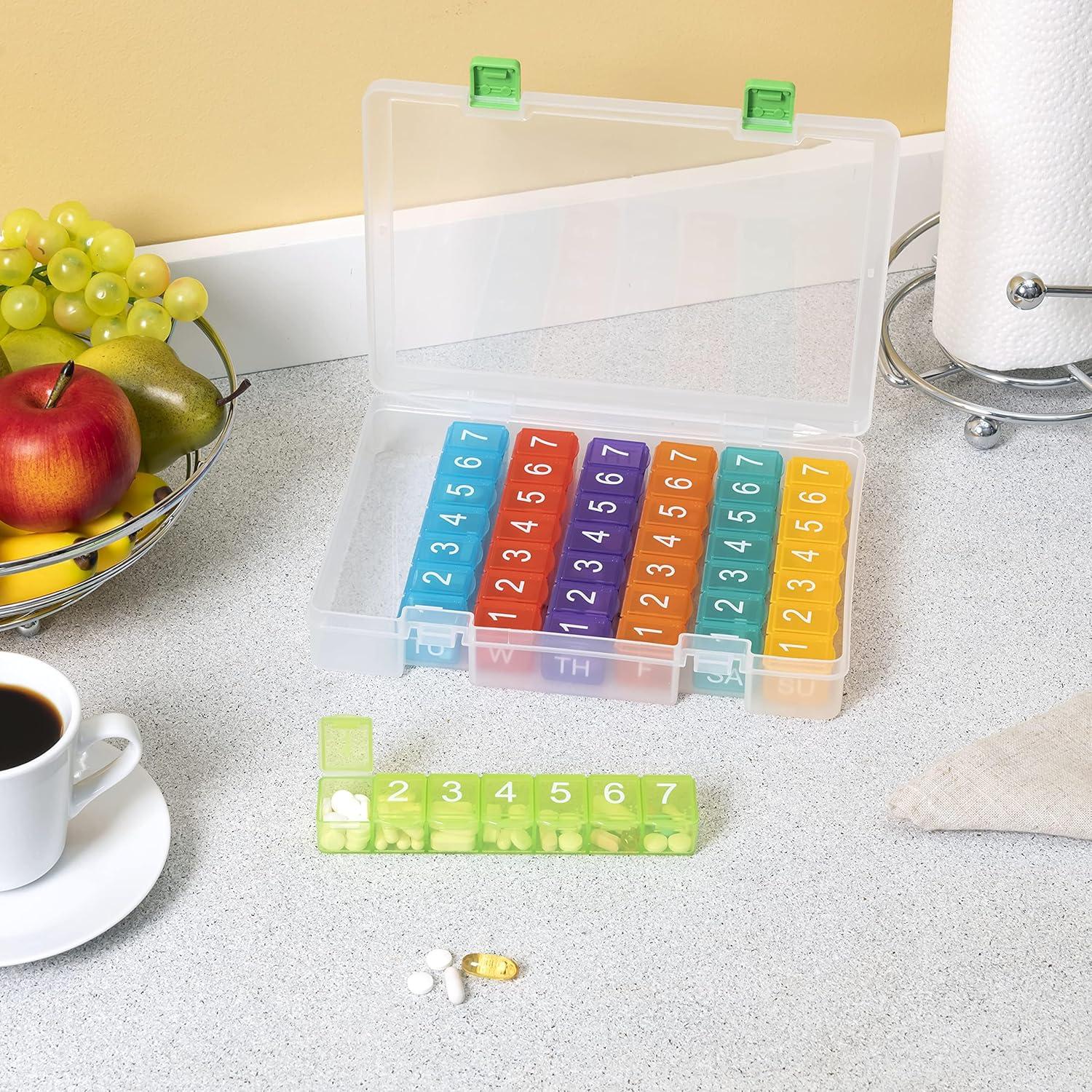 Organizador Semanal de Pastillas e-Pill 7x7 Multicolor
