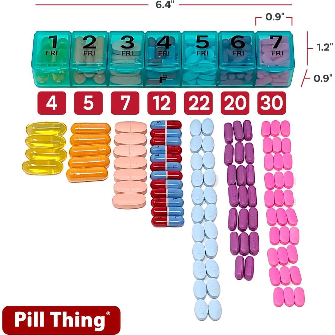 Organizador de Pastillas Semanal Pill Thing 7 Días con App